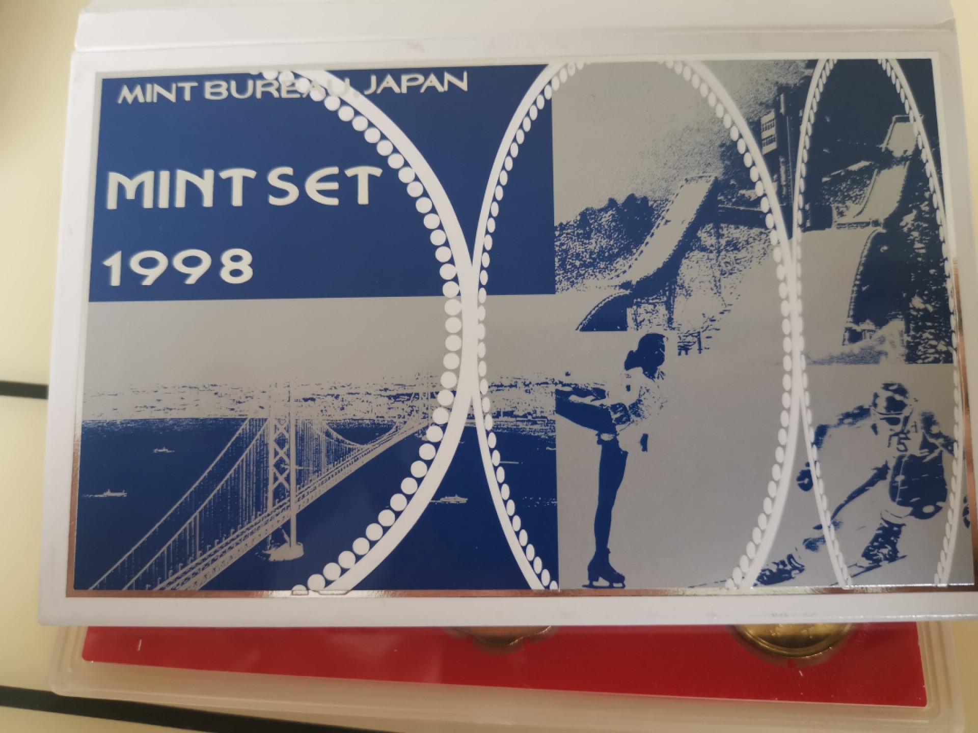 小岛钱币 第一拍  日本纪念币专场 满百包邮 1998国内主要行事1—500円7枚带虎年纪念章
