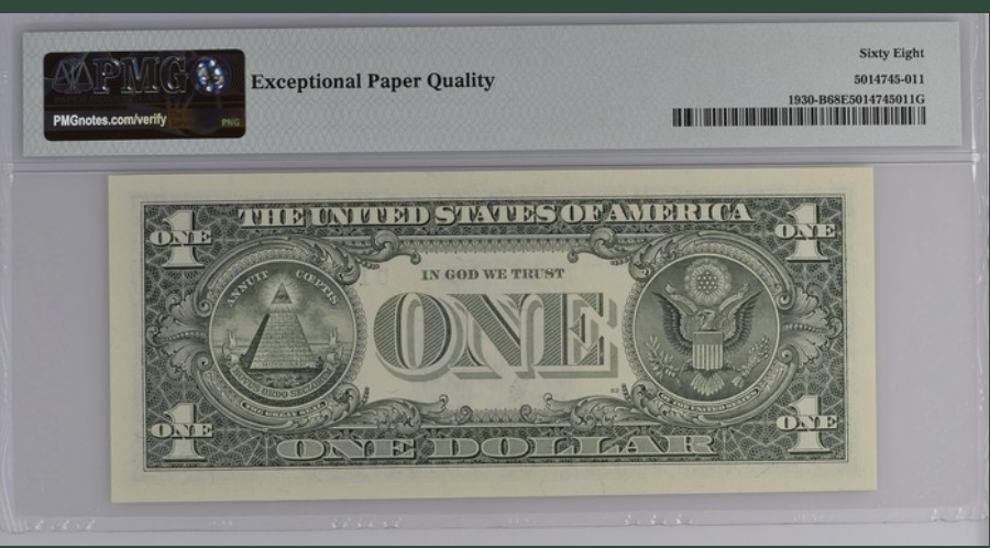 收藏联盟Quantum Auction 第221期拍卖 （已更新） 美国2003年联邦储备券1元 PMG68 重复号