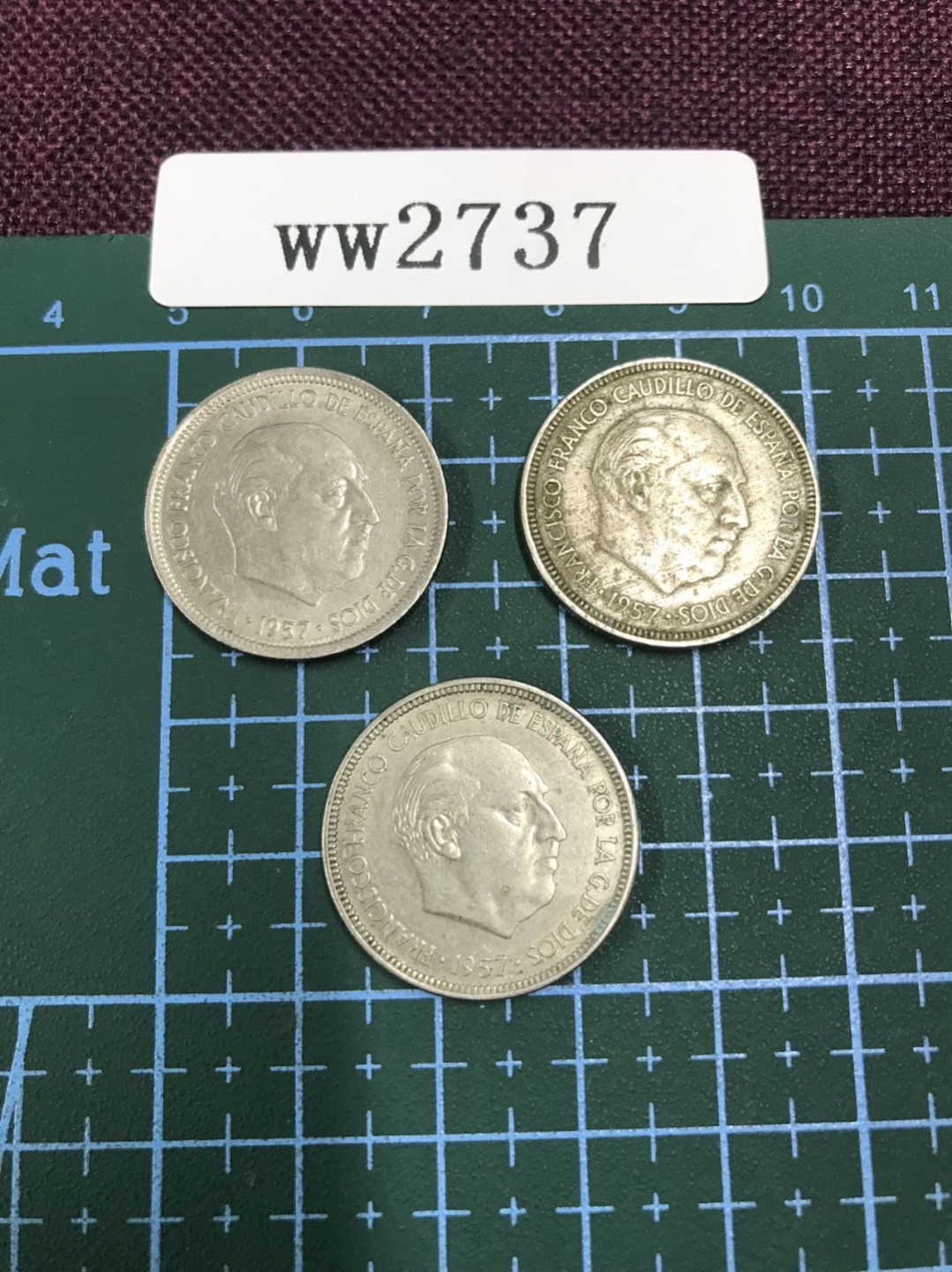 硬币1 西班牙硬币三枚 面值5