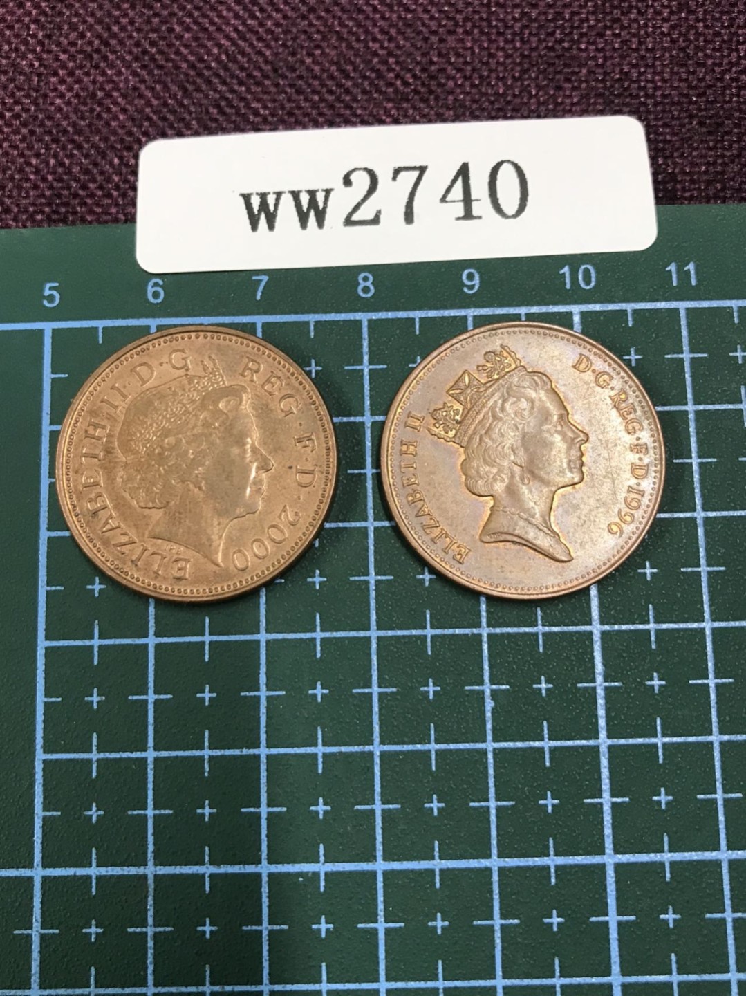 硬币1 英国硬币两枚