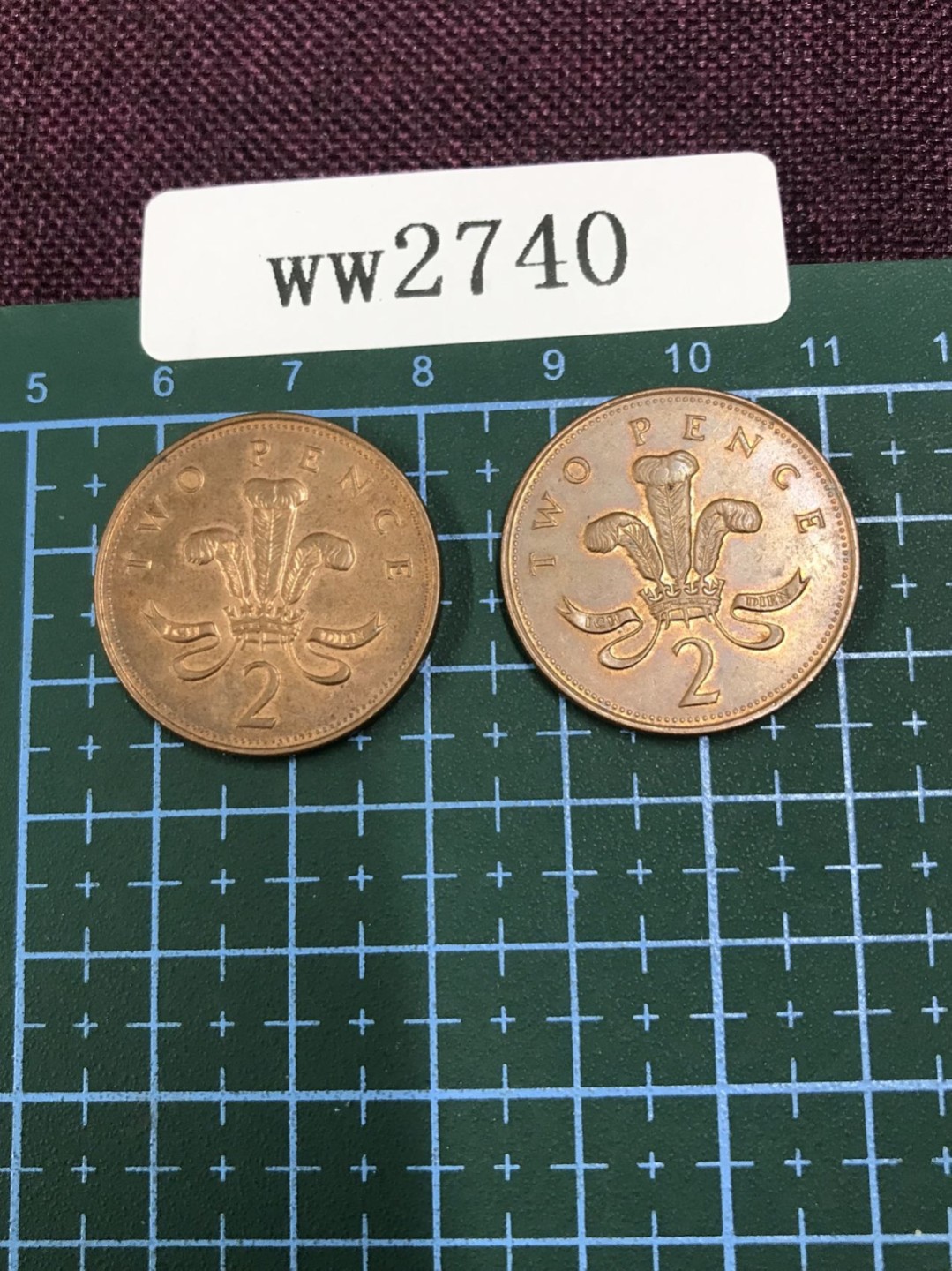 硬币1 英国硬币两枚