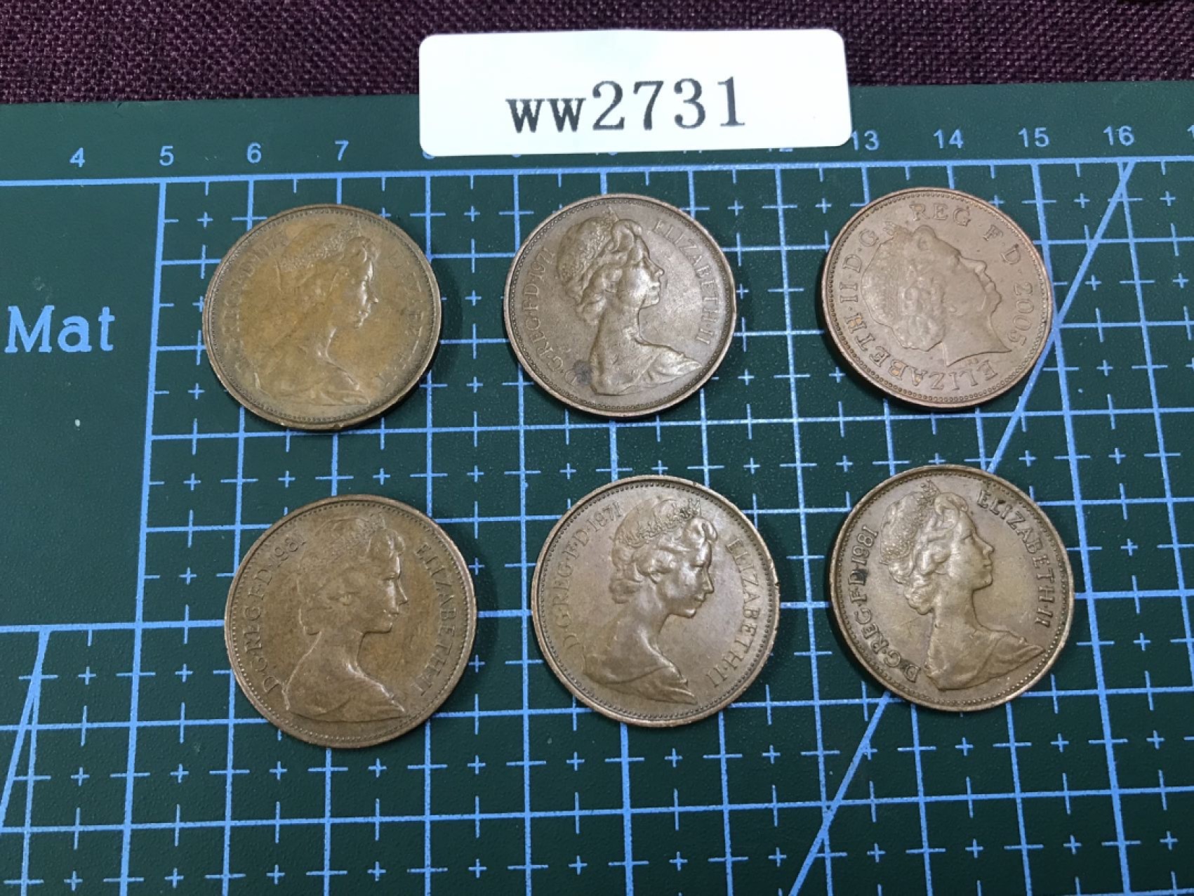 硬币1 英国硬币六枚