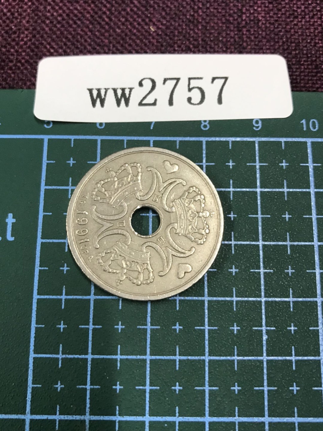 硬币2 丹麦硬币一枚 面值一克朗