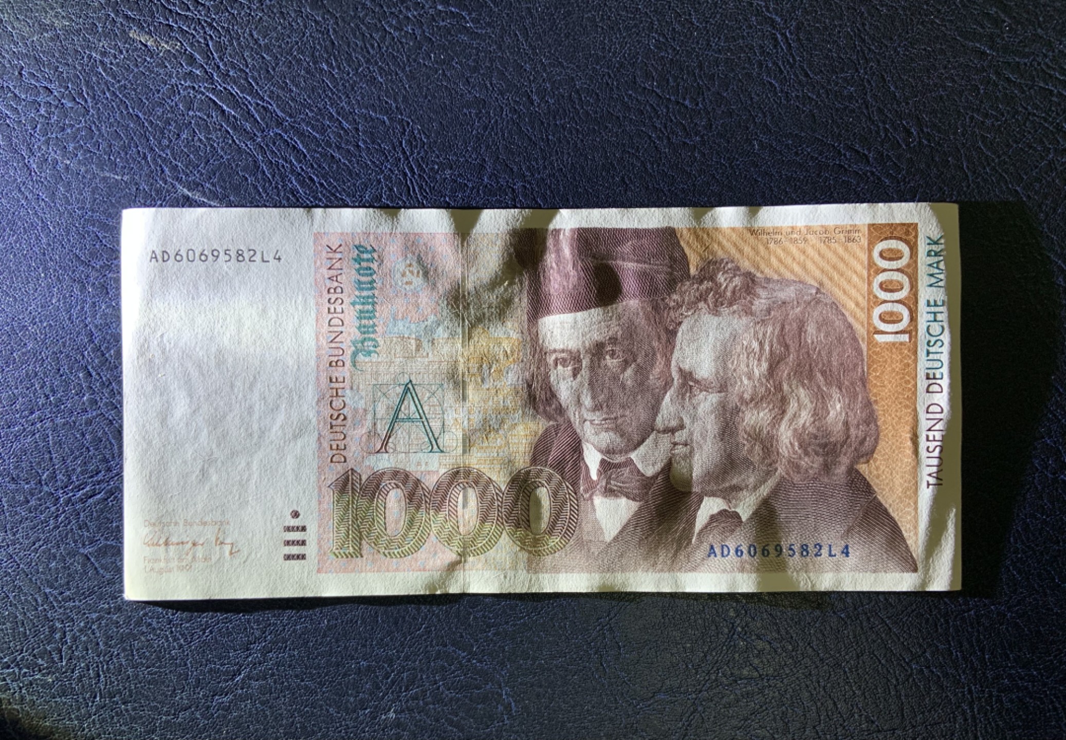 收藏联盟Quantum Auction 第221期拍卖 （已更新） 德国联邦1991年1000马克 品相AU- 童话大师格林兄弟