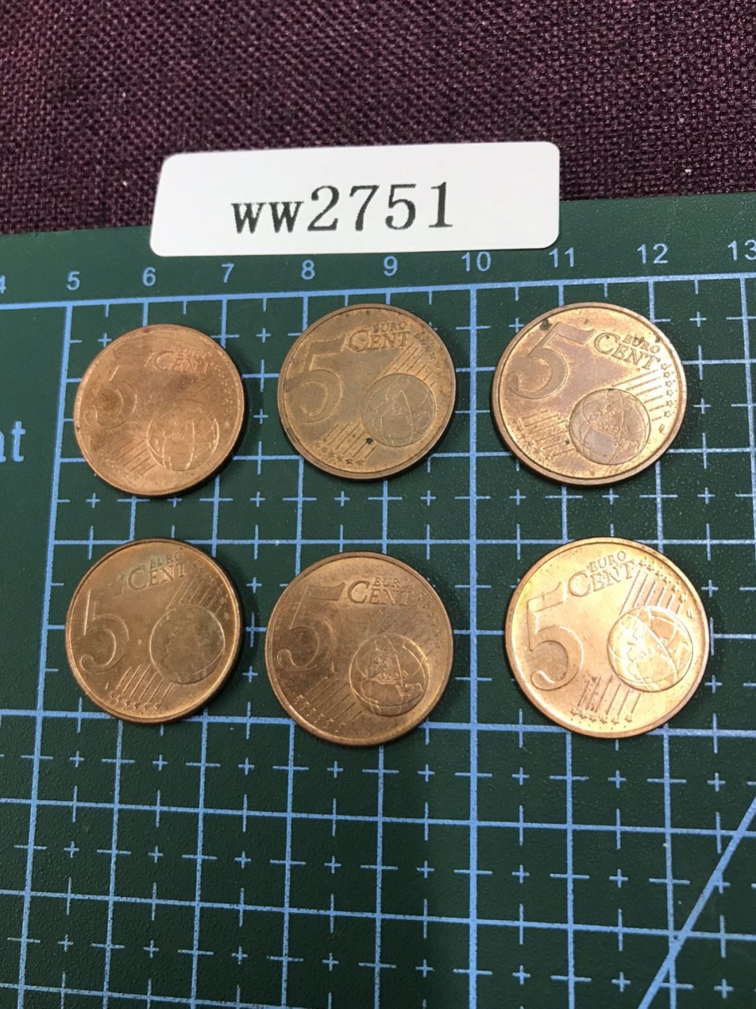 硬币2 欧盟硬币六枚 面值5分