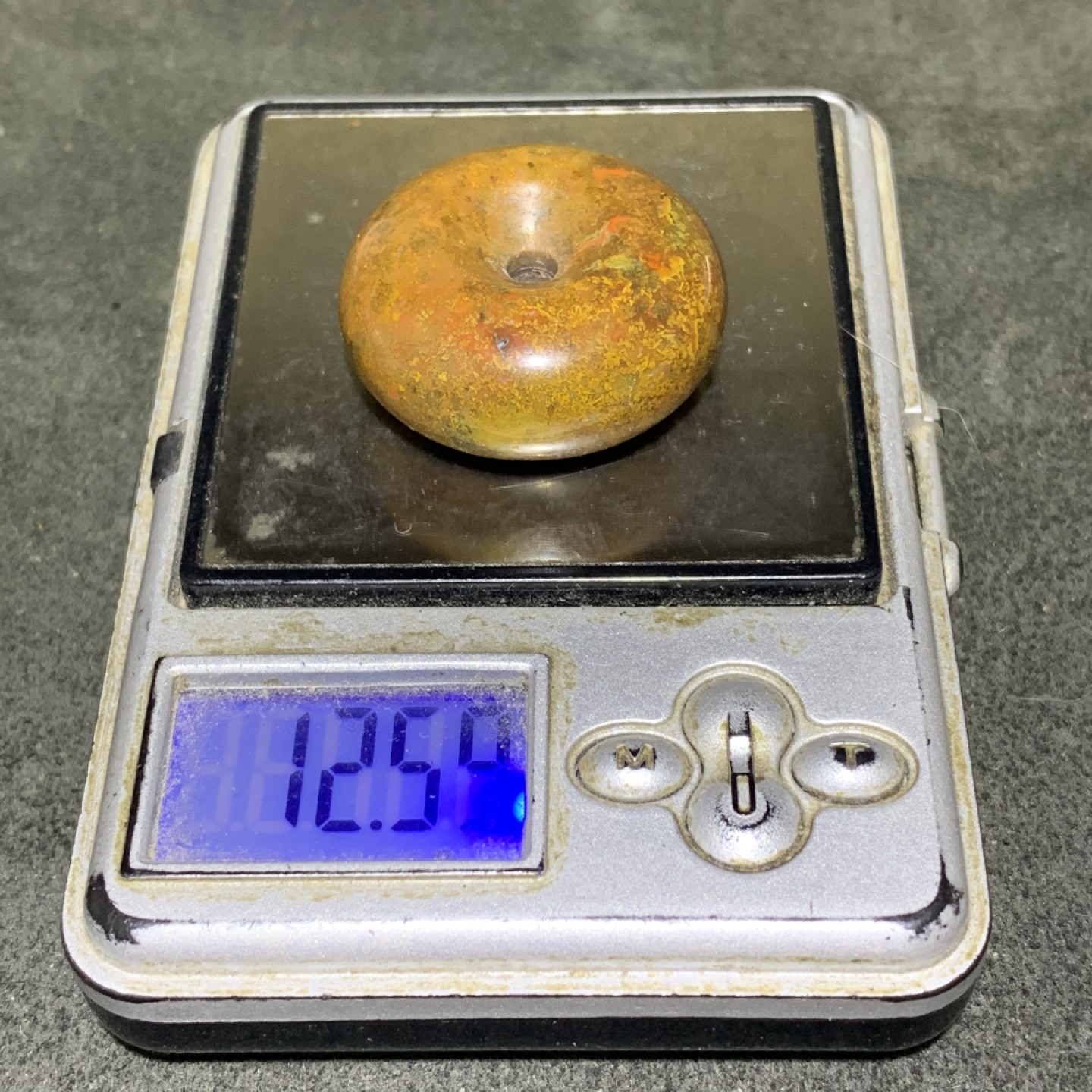 精美战国红玛瑙草花纹面包圈平安扣一个！