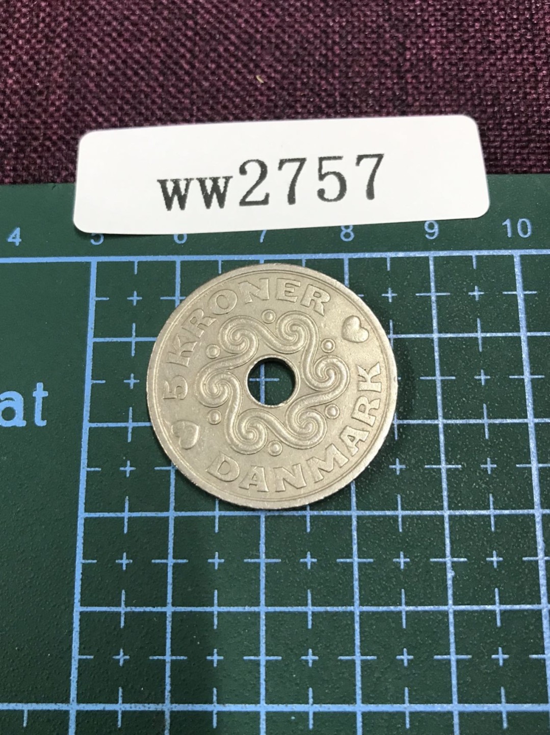 硬币2 丹麦硬币一枚 面值一克朗