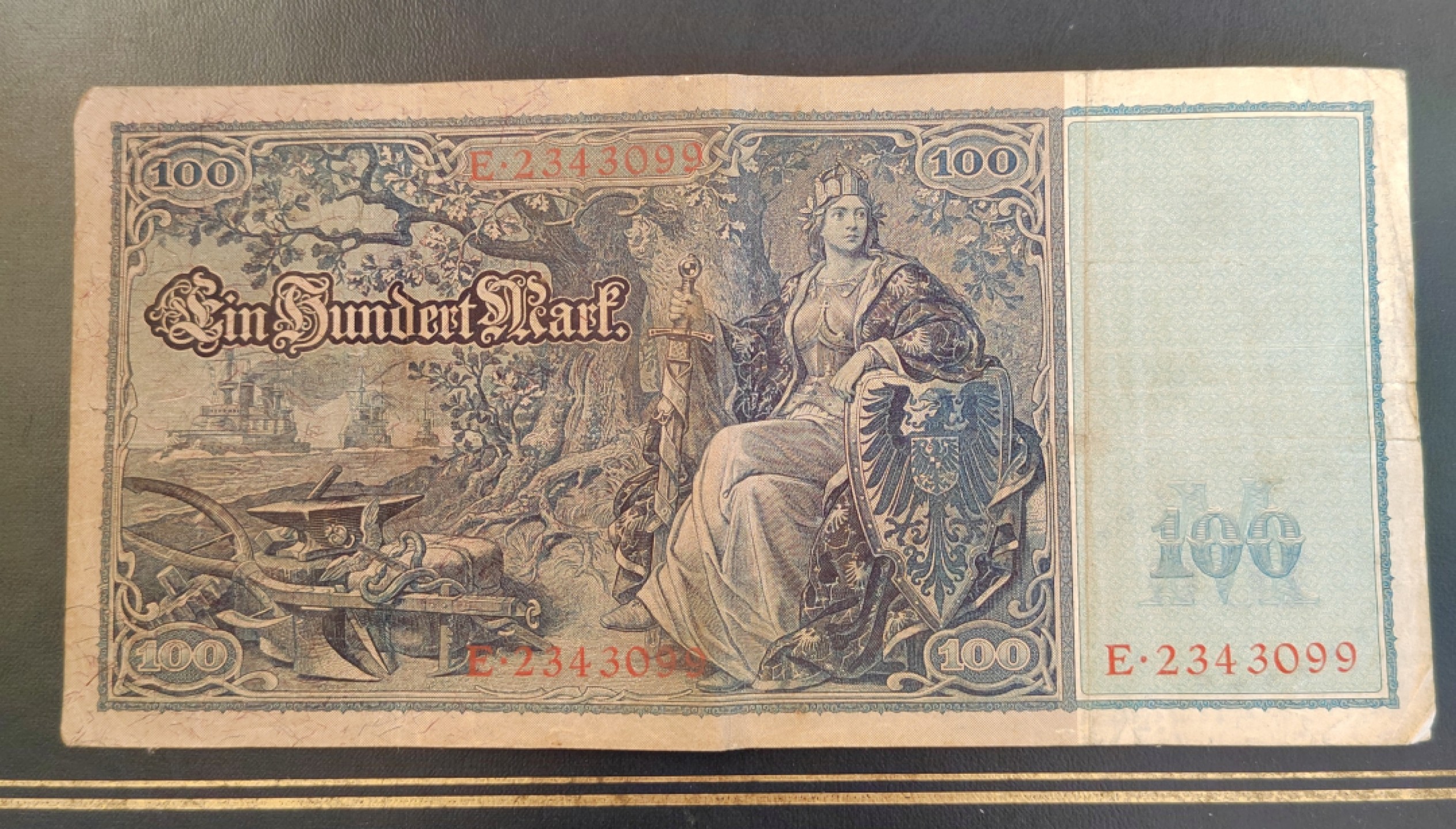 王之爱好～外国纸币 1910年，100马克，德国纸币