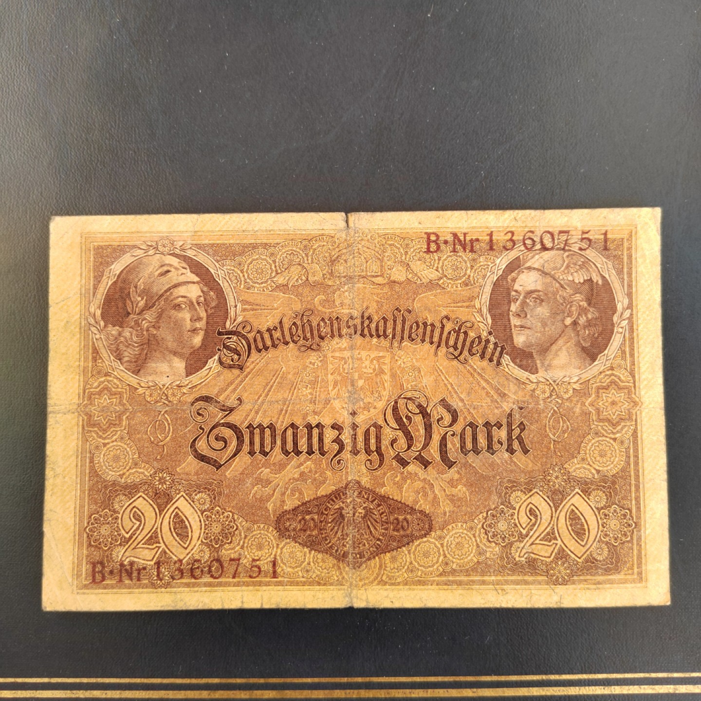 王之爱好～外国纸币 1914年，20马克，德国纸币