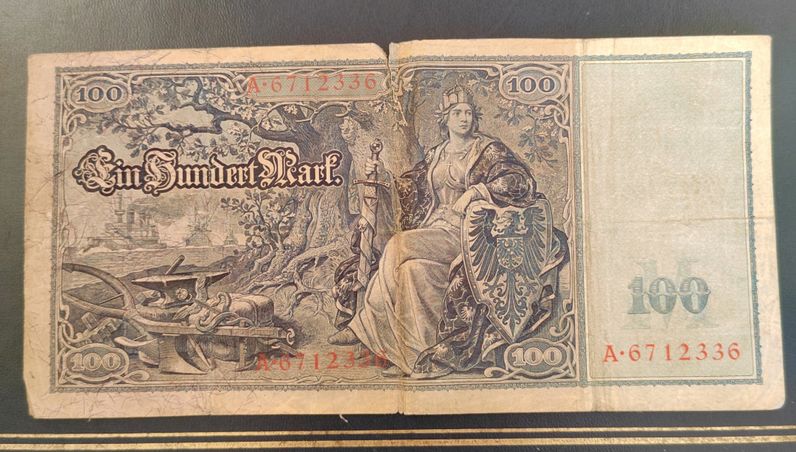王之爱好～外国纸币 1910年，100马克，德国纸币