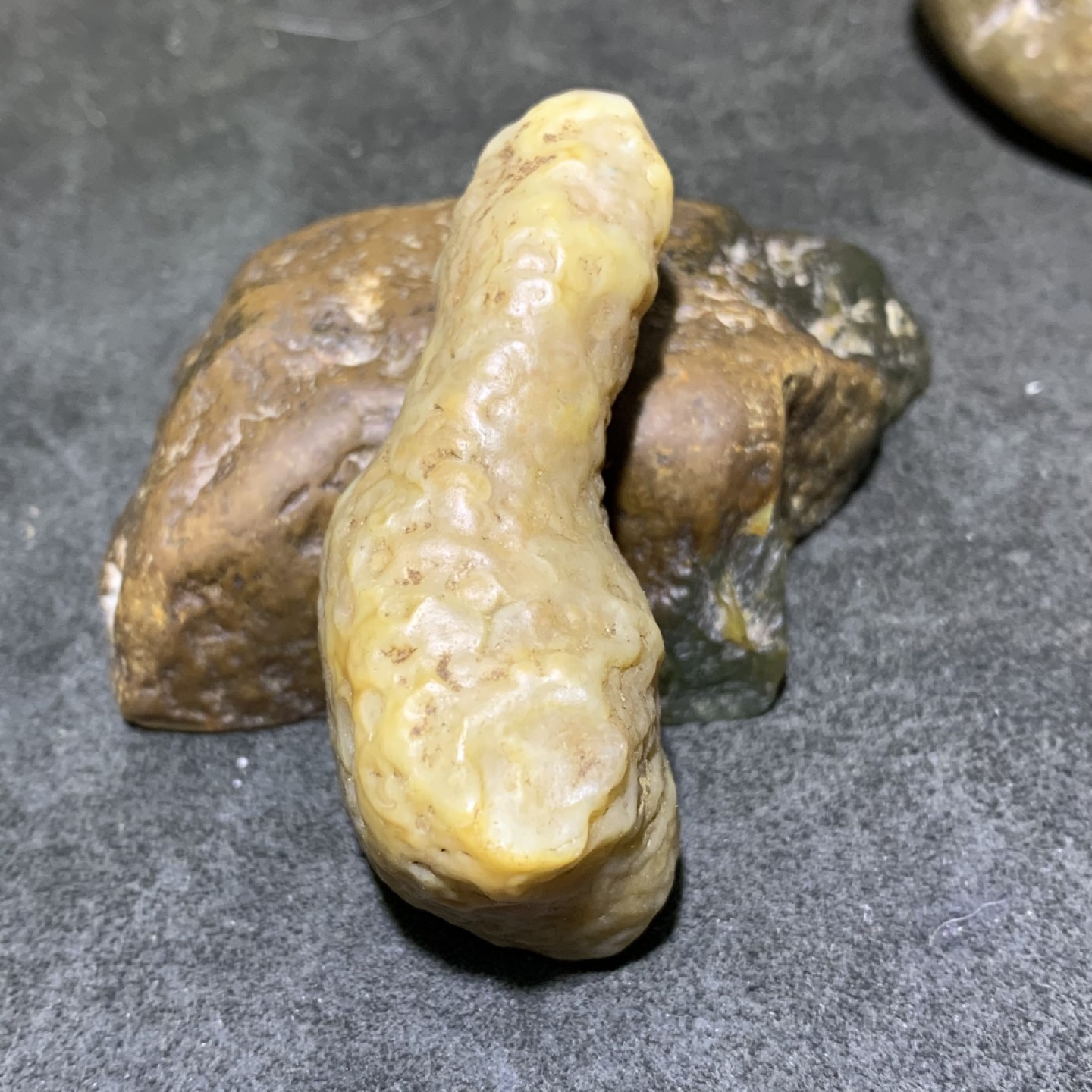 精美戈壁高玉化筋脉石原石一颗，