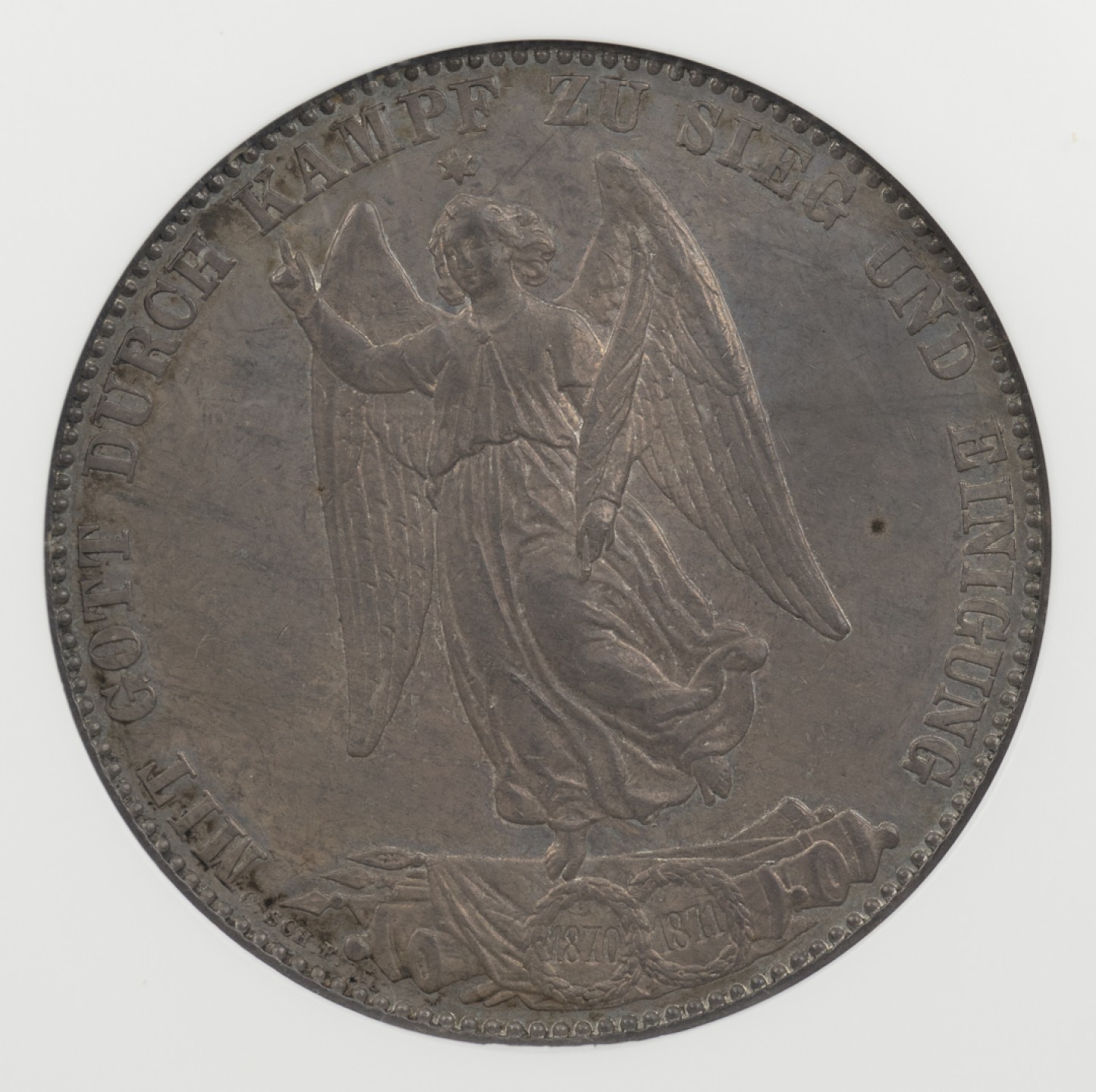 万国钱币拍卖第003期（圣诞精品特拍） 1871德国符腾堡卡尔胜利泰勒 老盒厚重深彩 浑然一体的包浆 细节完好 上手更加惊艳