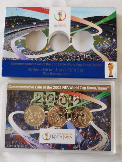捡漏零元起+1 小岛日本纪念币专场 第二拍  日本 2002 世界杯 纪念币 日本套币