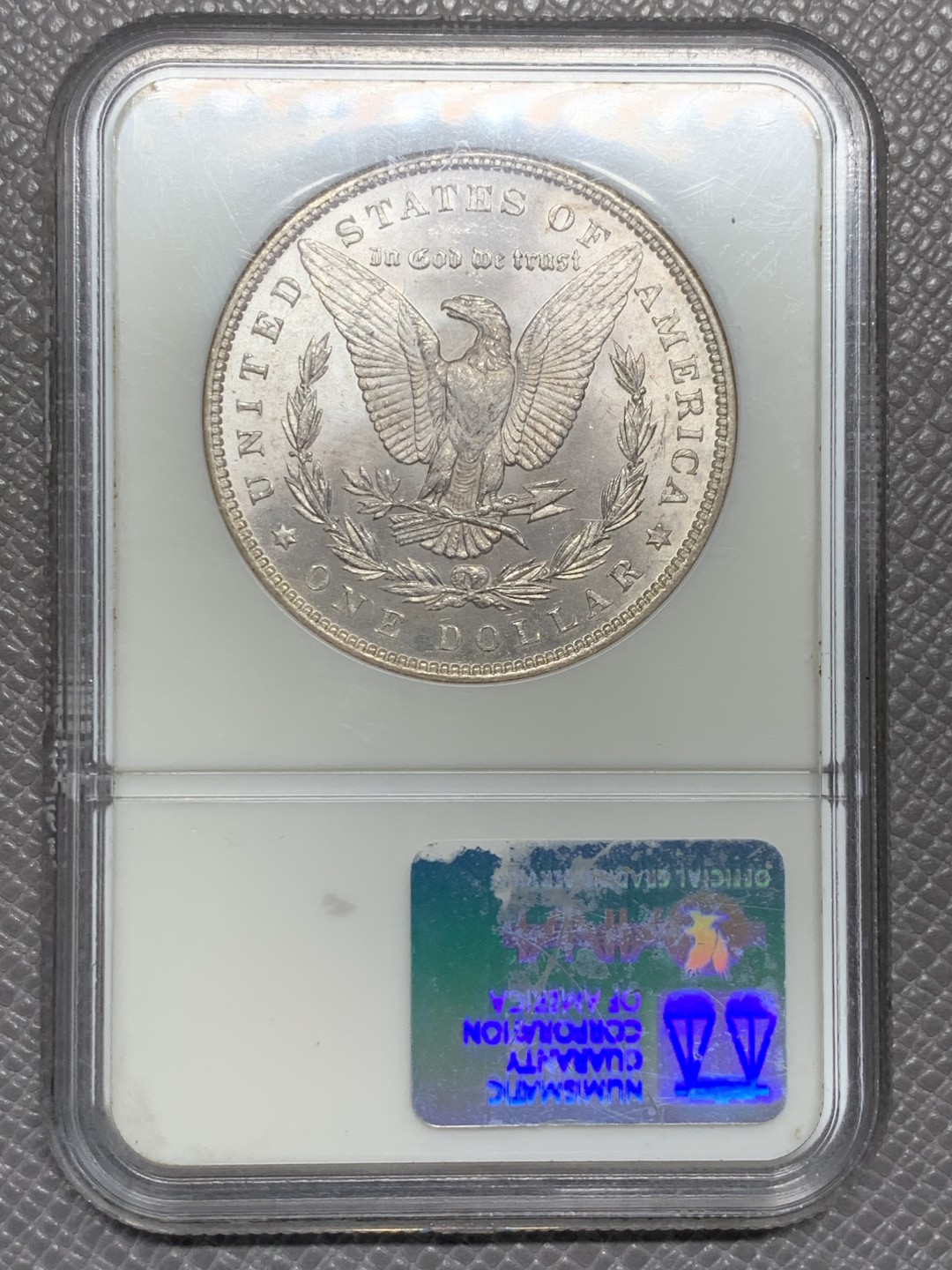 《竞宝斋》第128场-周日，周一 ，2场连拍（全场包邮） NGC-MS64,美国1888年摩根银币，N老盒子，好年份