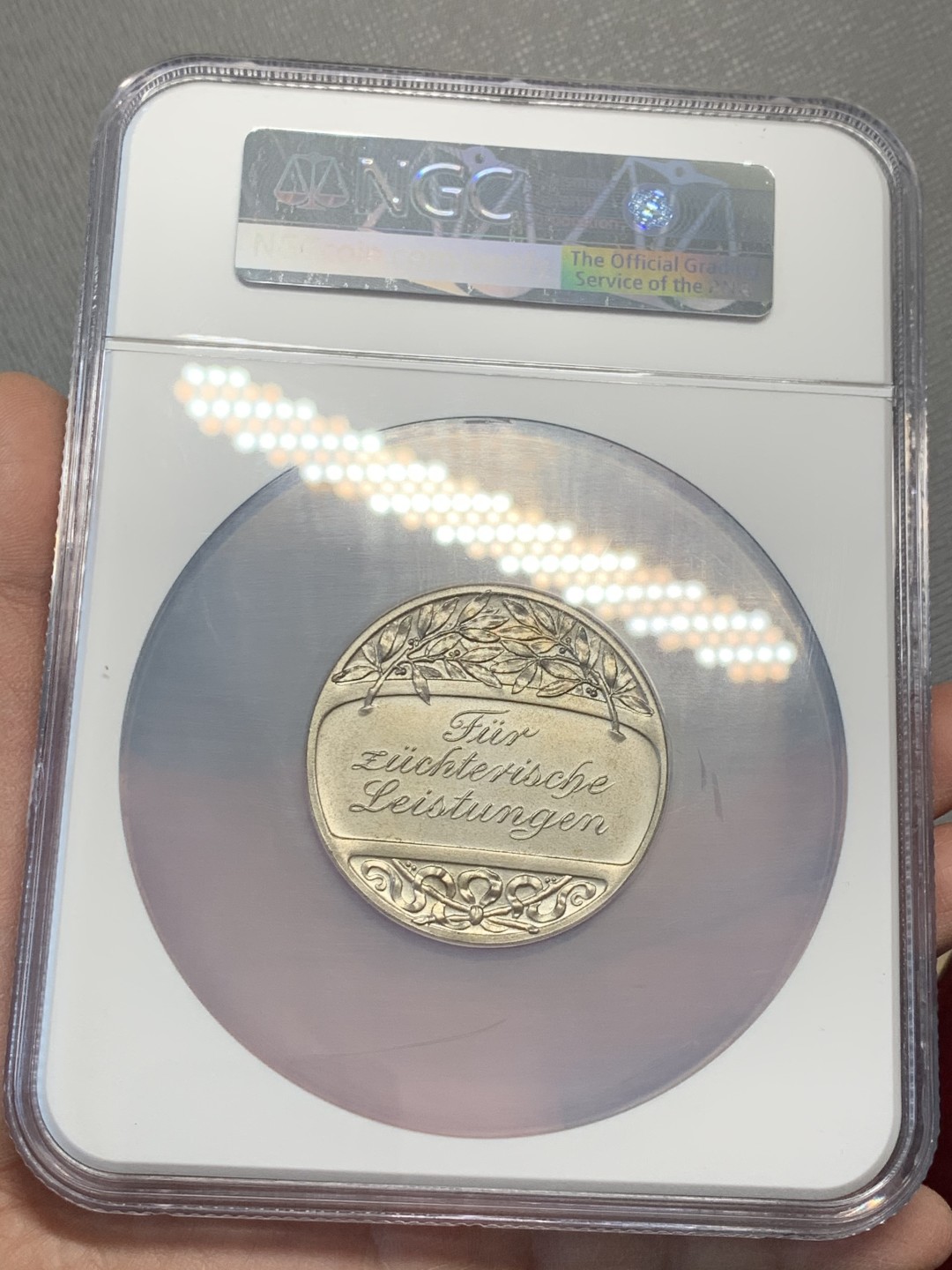 《竞宝斋》第128场-周日，周一 ，2场连拍（全场包邮） NGC MS64 19世纪德国女神大银章 品相完美