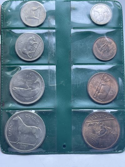 零佣金，「铜匠收藏」纸钞 精制币 套币 银币 第【22】场拍卖，期待您的参与 - UNC品相 1964 爱尔兰 全动物套币 8枚 