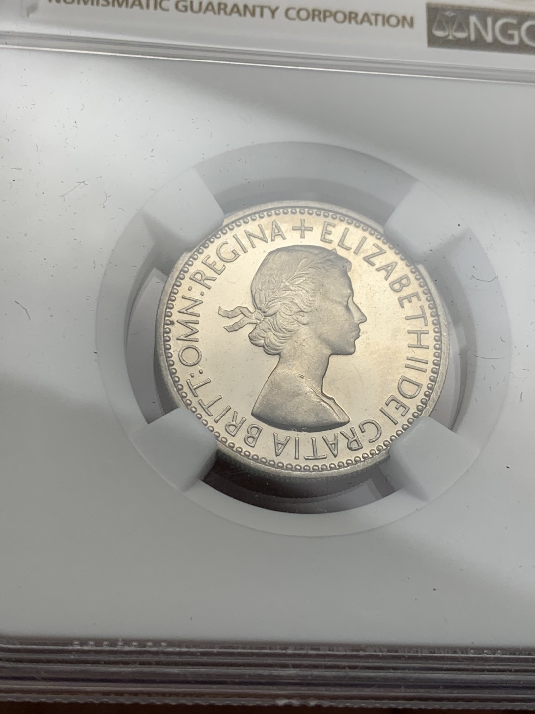 《竞宝斋》第128场-周日，周一 ，2场连拍（全场包邮） NGC PR 1953英国伊丽莎白加冕首年精制1先令（scottish）