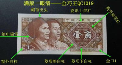 一眼清之王——特稀少龙头冠QC1019金巧王2张