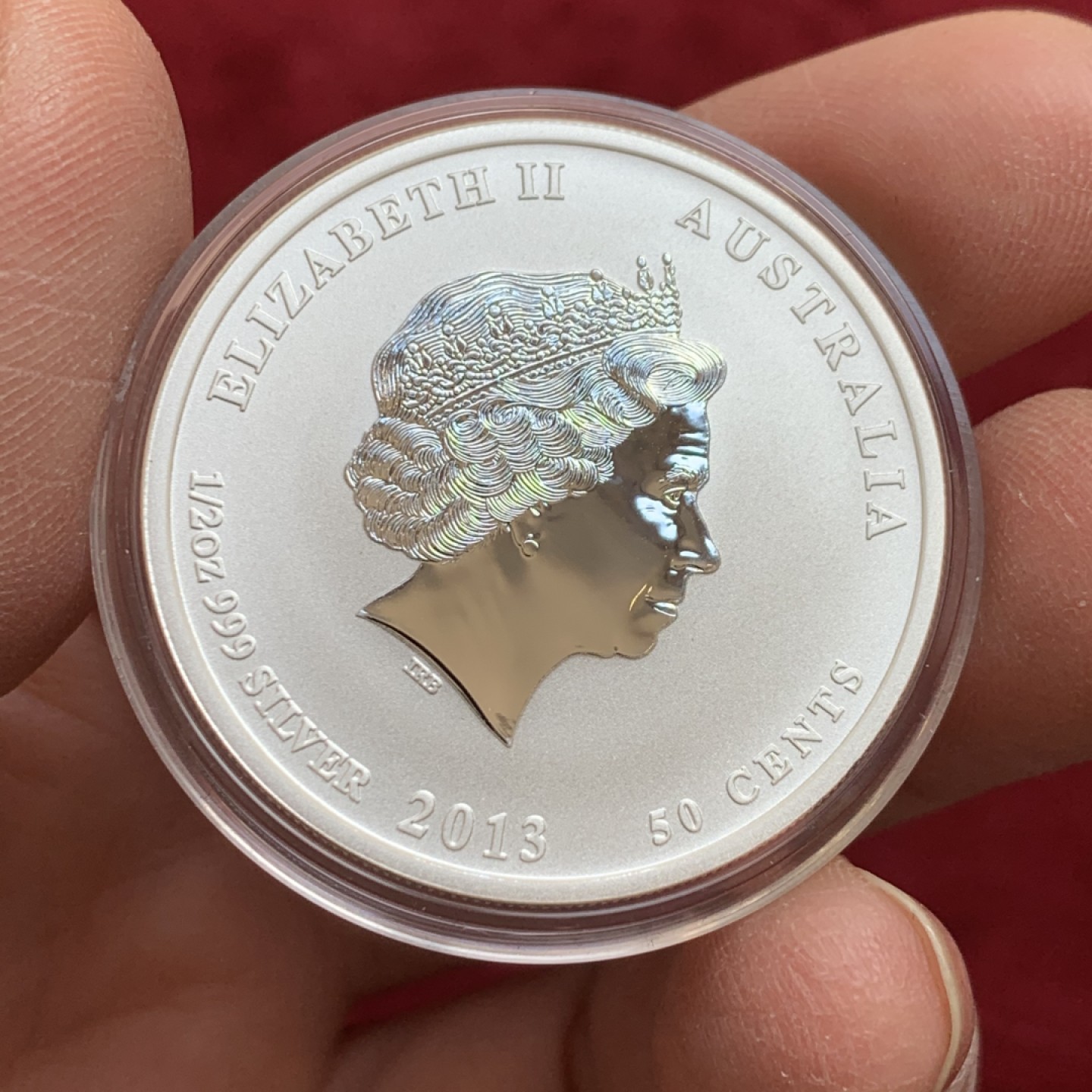 《竞宝斋》第128场-周日，周一 ，2场连拍（全场包邮） 澳大利亚 2013年 蛇年银币3枚一组 1枚5盎司，1枚1盎司，1枚1/2盎司 总6.5盎司202.15克 999银 少见品种