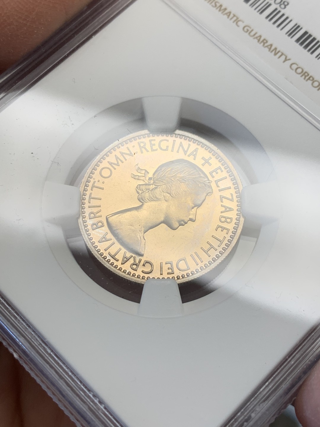 《竞宝斋》第128场-周日，周一 ，2场连拍（全场包邮） NGC PF65 1953年英国伊丽莎白二世首年精制1先令（ENGLAND)