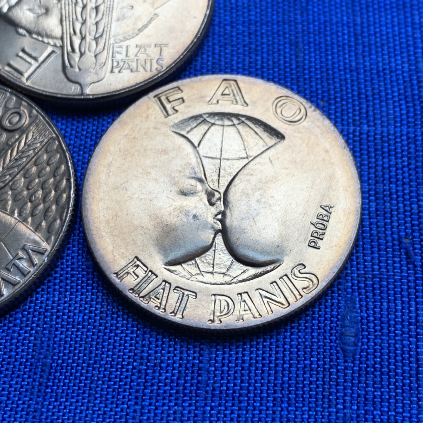 《竞宝斋》第128场-周日，周一 ，2场连拍（全场包邮） 波兰  1971  FAO纪念币三枚 含两枚样币