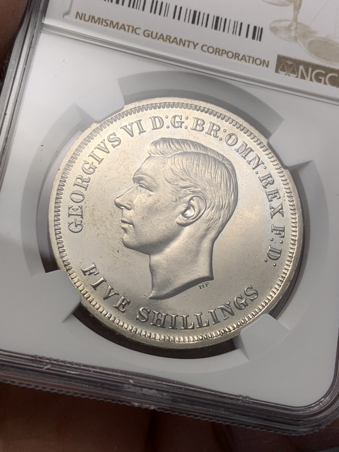 《竞宝斋》第128场-周日，周一 ，2场连拍（全场包邮） NGC-PL63 英国 1951年 1克朗 乔六镍马剑类精制币 值得收藏的马剑