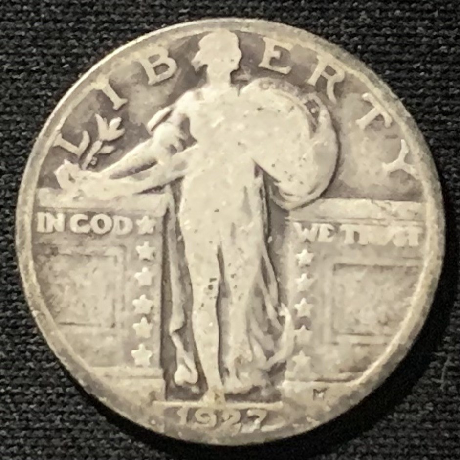 紫瑗钱币——第244期拍卖 美国 1927年 飞鹰 25美分 6.25克 0.9银