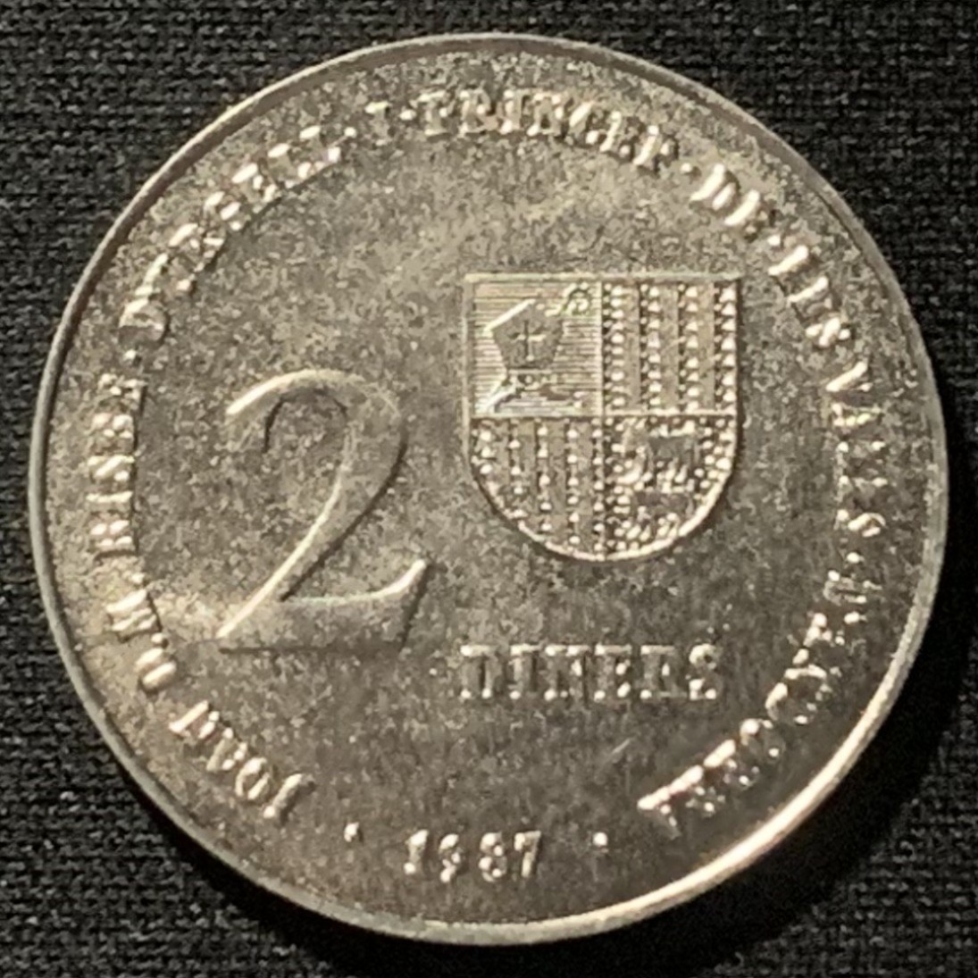 紫瑗钱币——第244期拍卖 安道尔 1987年 阿尔贝维尔冬奥会 2第纳尔 铜镍纪念币