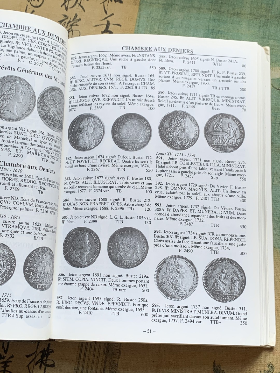 《竞宝斋》第128场-周日，周一 ，2场连拍（全场包邮） 法国 1991年 JETONS 代币目录 所见最新版本 版别详尽 厚达349页 一本在手 八角我有 难得遇见