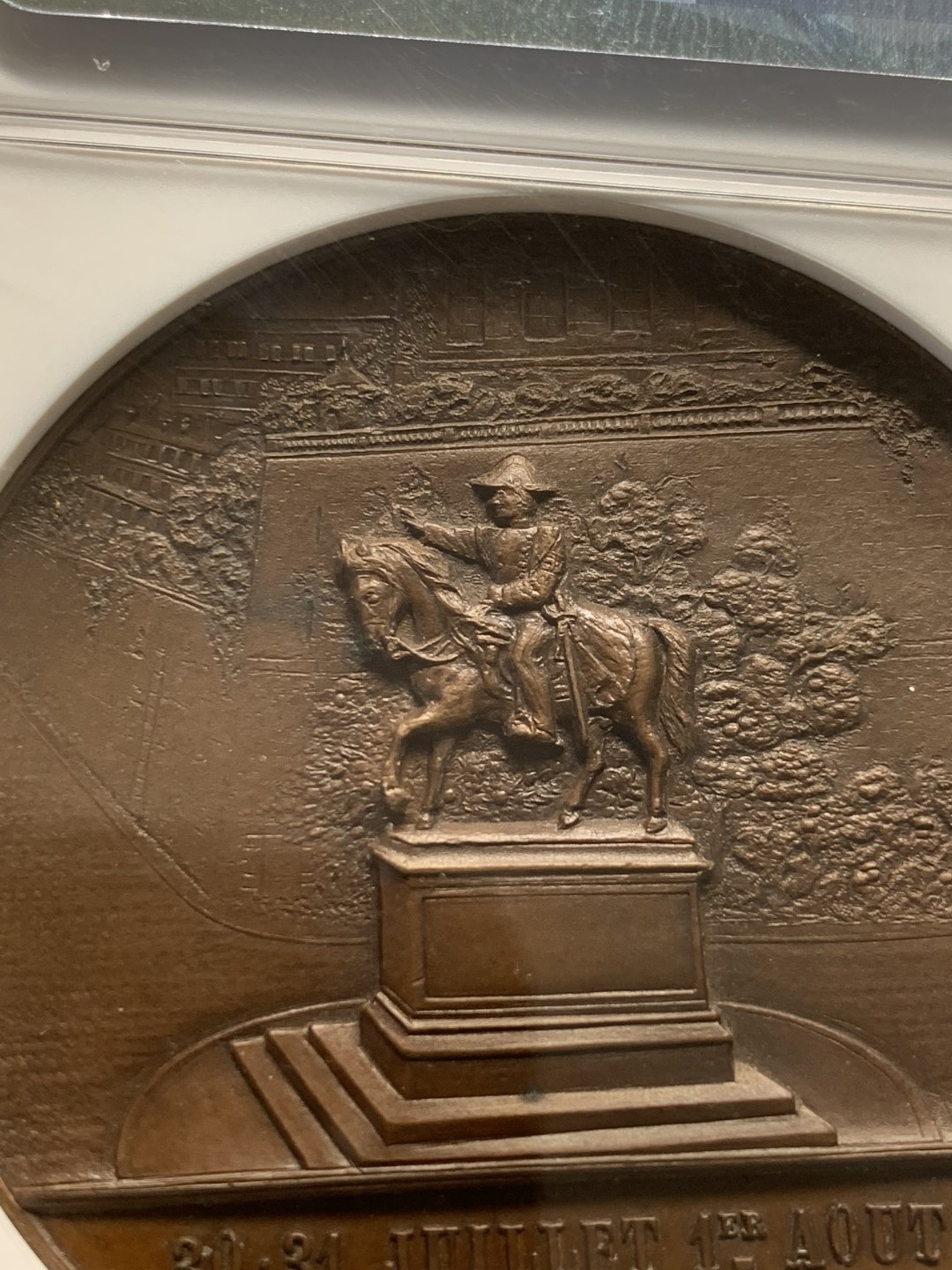 《竞宝斋》第128场-周日，周一 ，2场连拍（全场包邮） NGC MS64 1892年瑞士日内瓦联邦纪念铜章 双面精美高浮雕 难得顶级品相状态