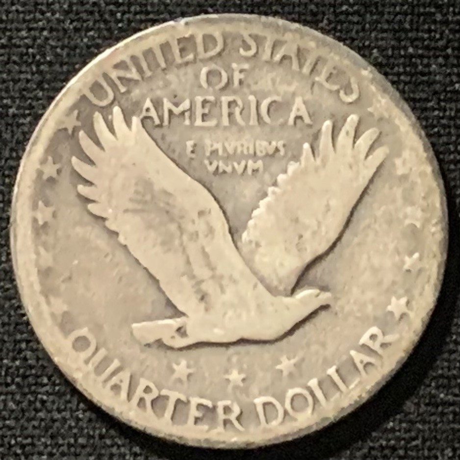 紫瑗钱币——第244期拍卖 美国 1927年 飞鹰 25美分 6.25克 0.9银