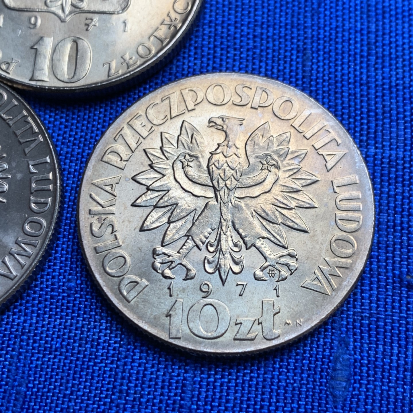 《竞宝斋》第128场-周日，周一 ，2场连拍（全场包邮） 波兰  1971  FAO纪念币三枚 含两枚样币