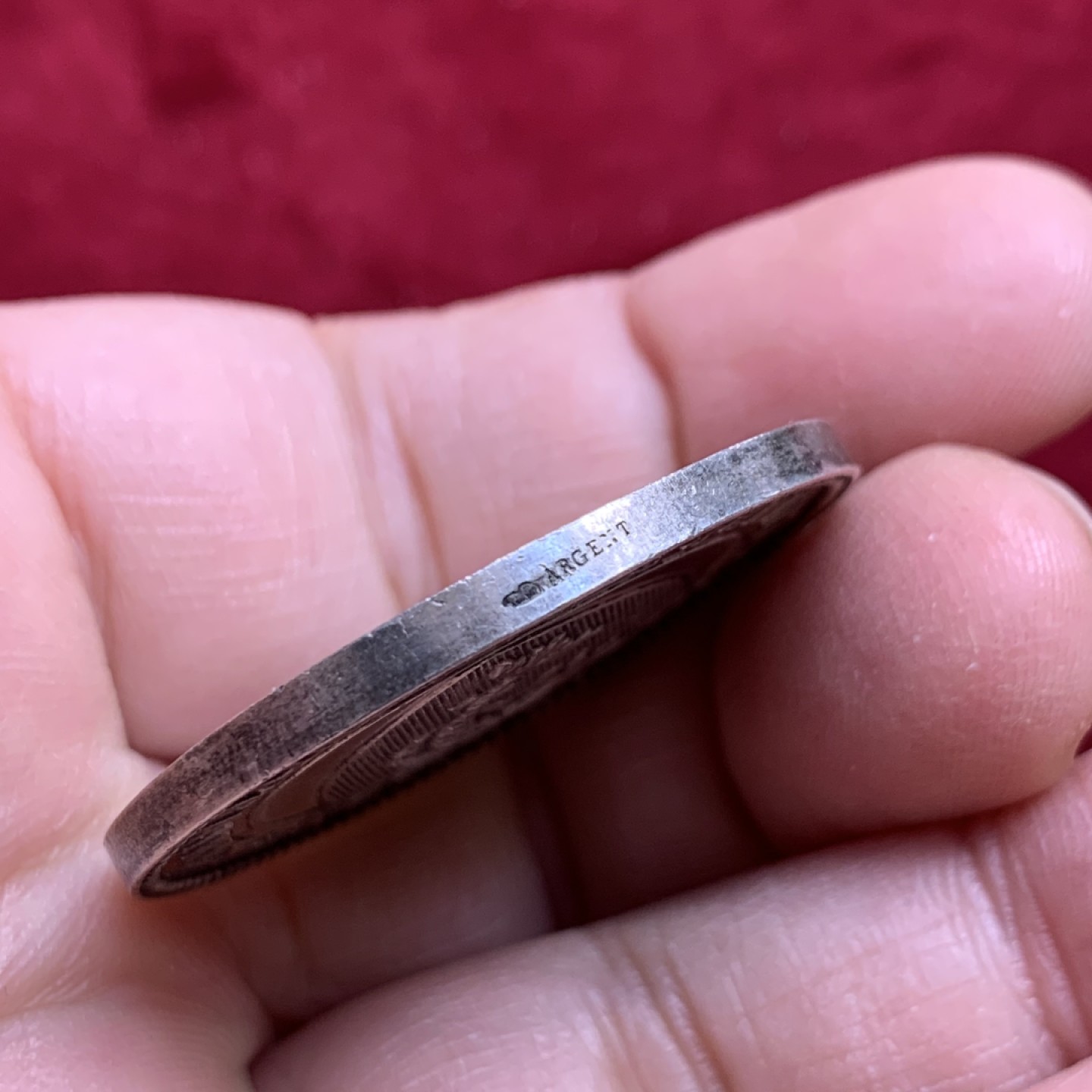 《竞宝斋》第128场-周日，周一 ，2场连拍（全场包邮） 法国 1876 蒙布里森公证处 银章 18.5克 36mm直径 细节丰富 保存的非常好 带银标