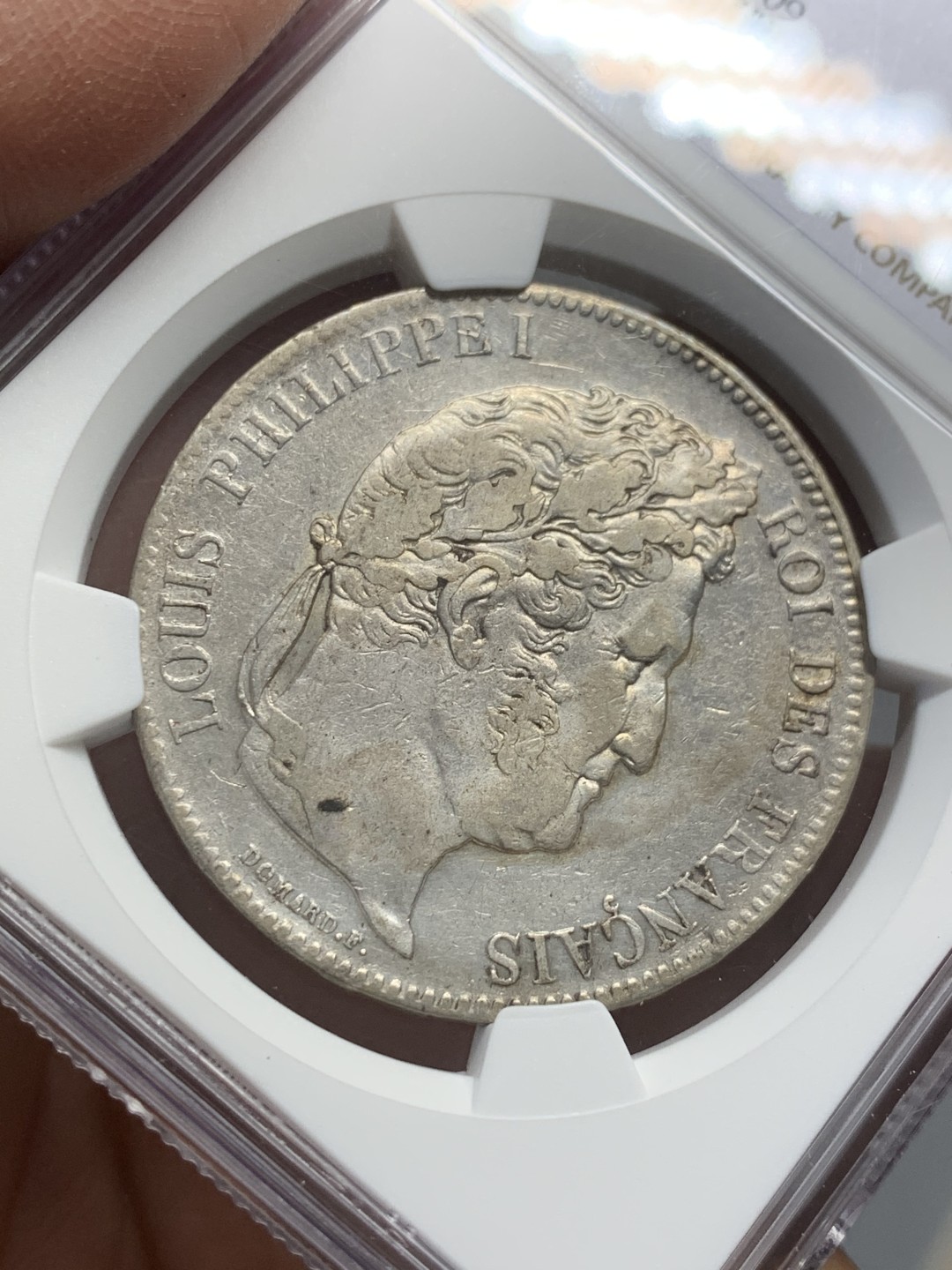 《竞宝斋》第128场-周日，周一 ，2场连拍（全场包邮） NGC XF 法国 1832年W版  菲利普 5法郎银币