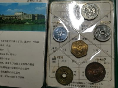 捡漏零元起+1 小岛日本纪念币专场 第二拍  日本纪念币 1980 年1-100円带猴年纪念章6枚日本套币