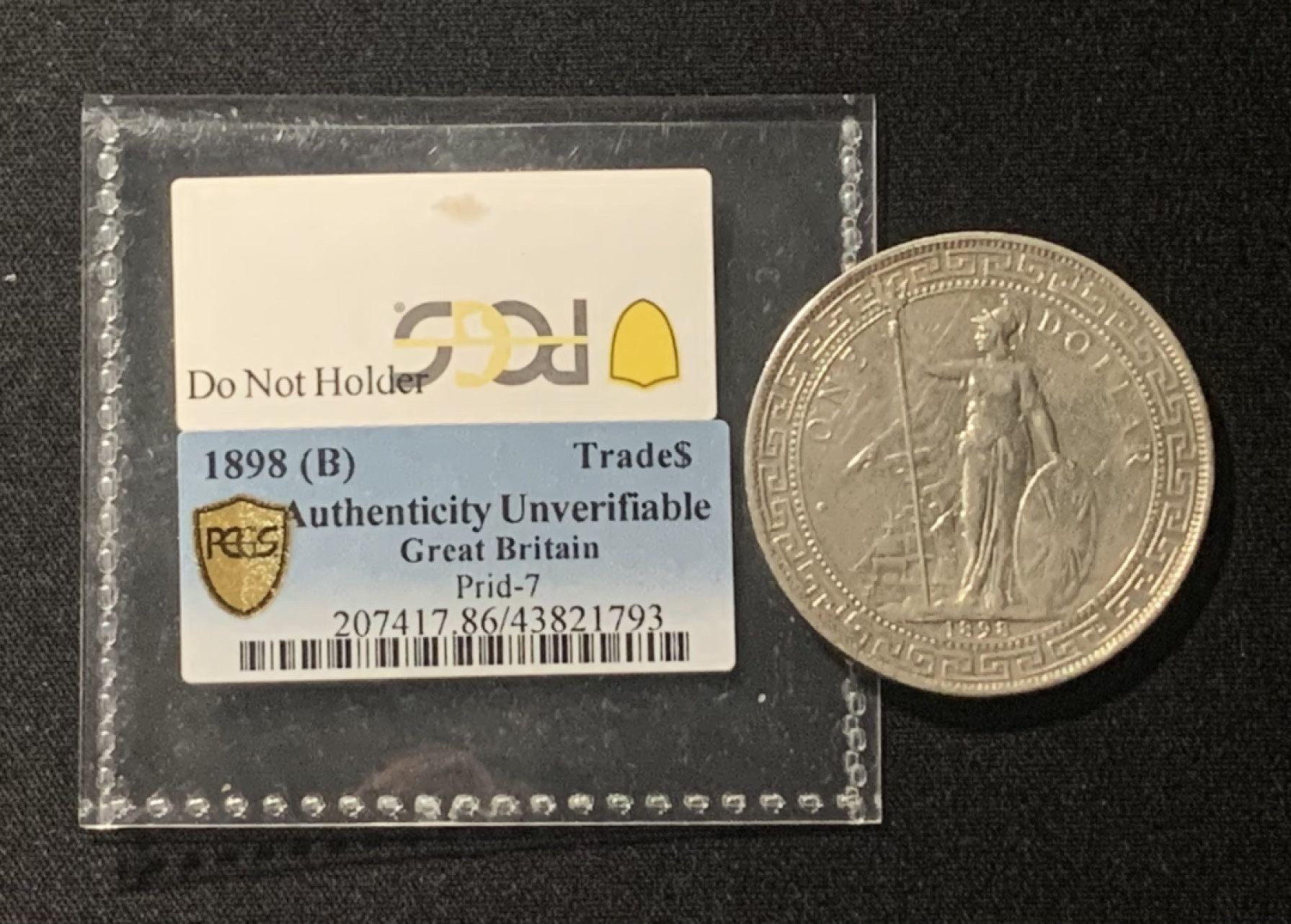 紫瑗钱币——第244期拍卖 英国 1898年 B版 贸易银元 站洋 1元 银币 PCGS