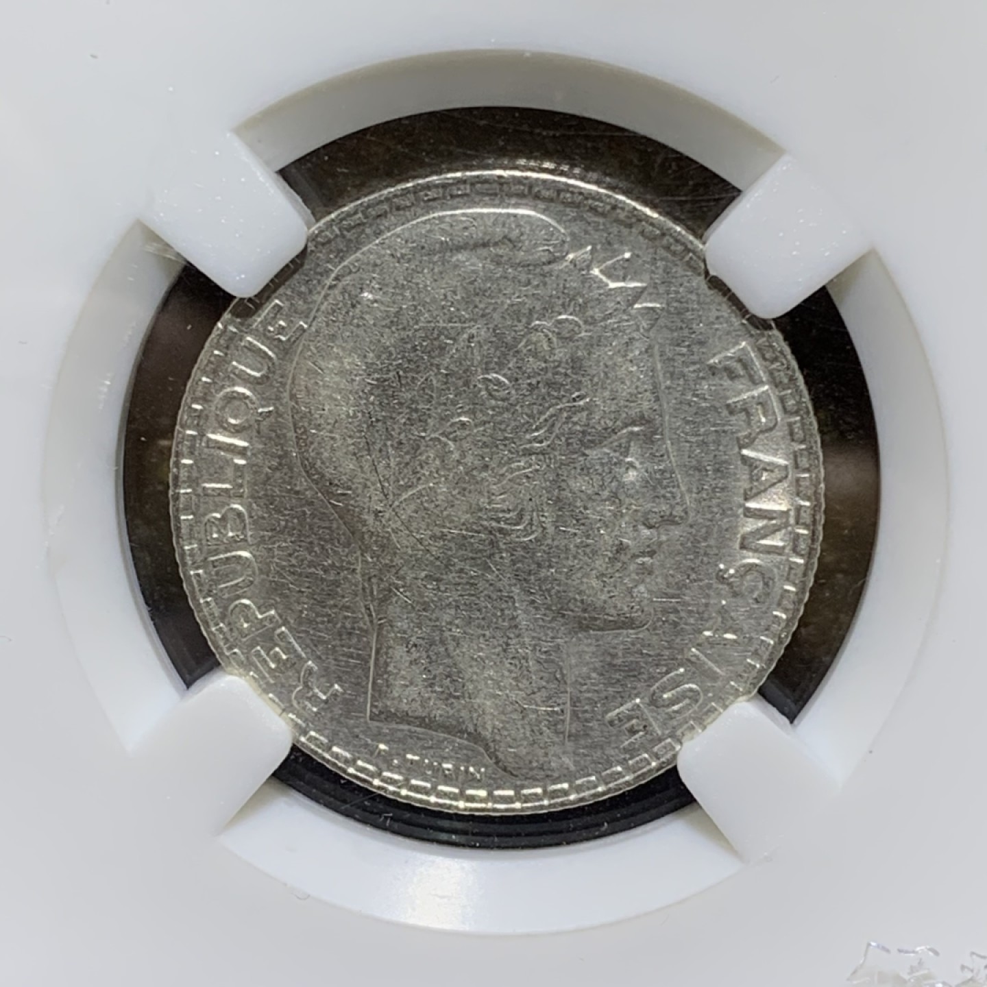 1934年，10法郎，法国谷物女神银币一枚，