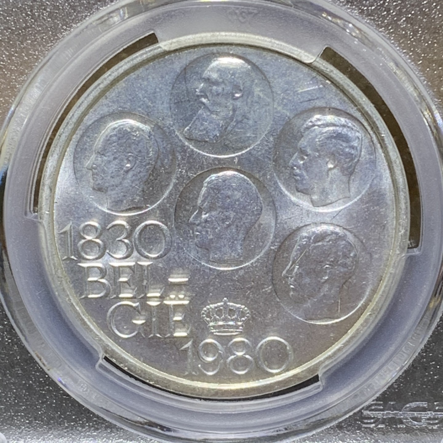 1980年，面值500fr，比利时独立150周年银币一枚