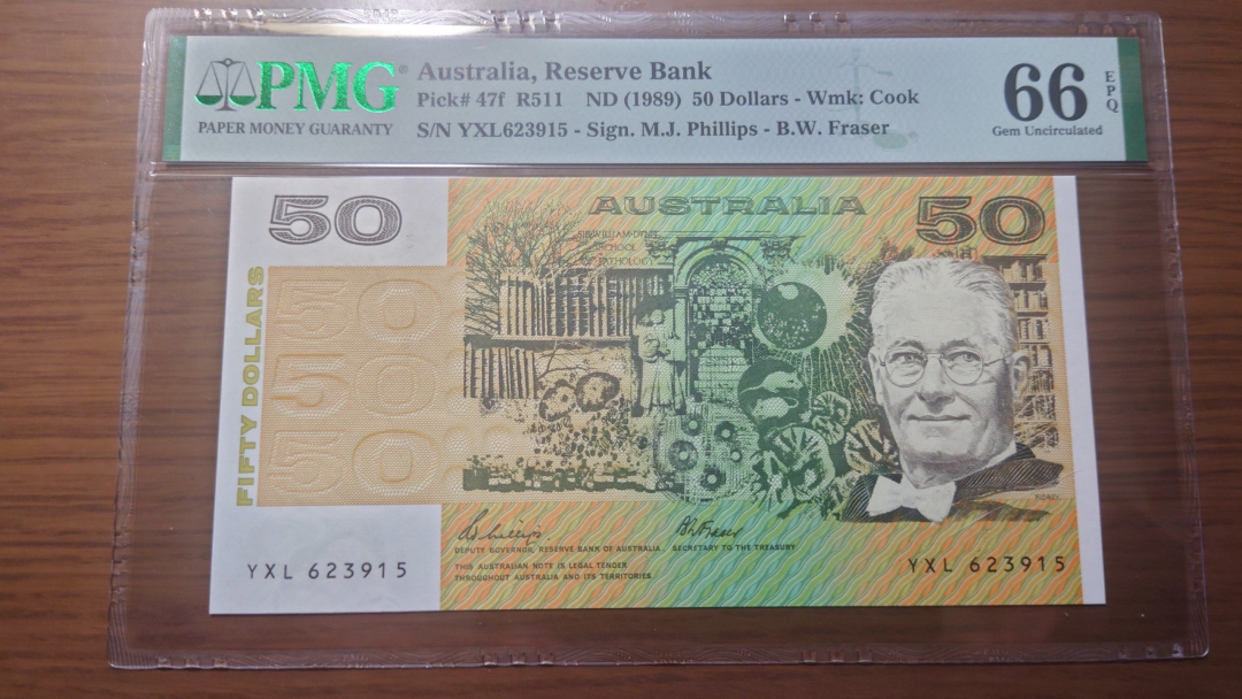 【世界钱币收藏】精选微拍第54期暨2023年第一期 新出分部分精品上拍 1989年澳大利亚50元 PMG66E 全程无47号码难得 