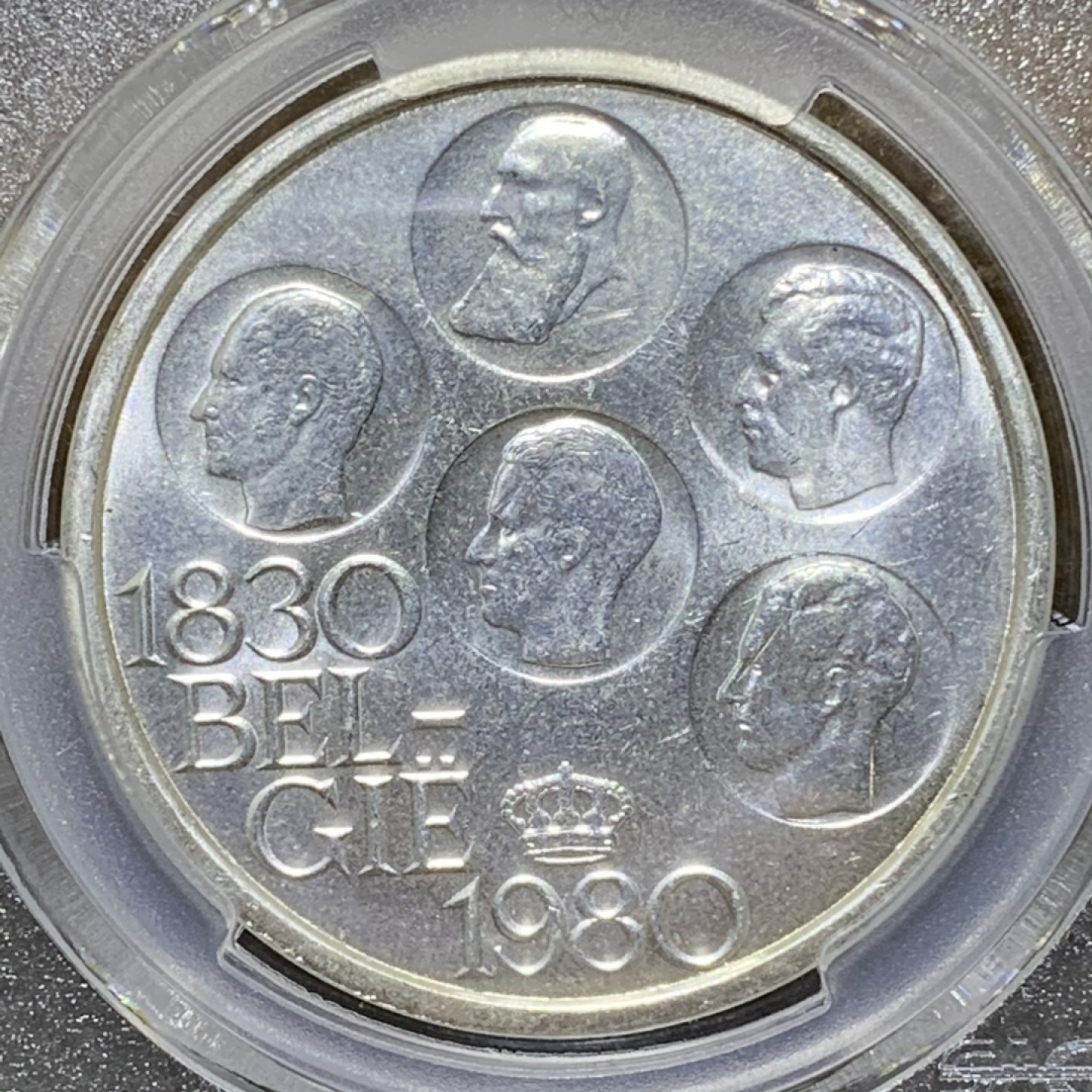 1980年，面值500fr，比利时独立150周年银币一枚