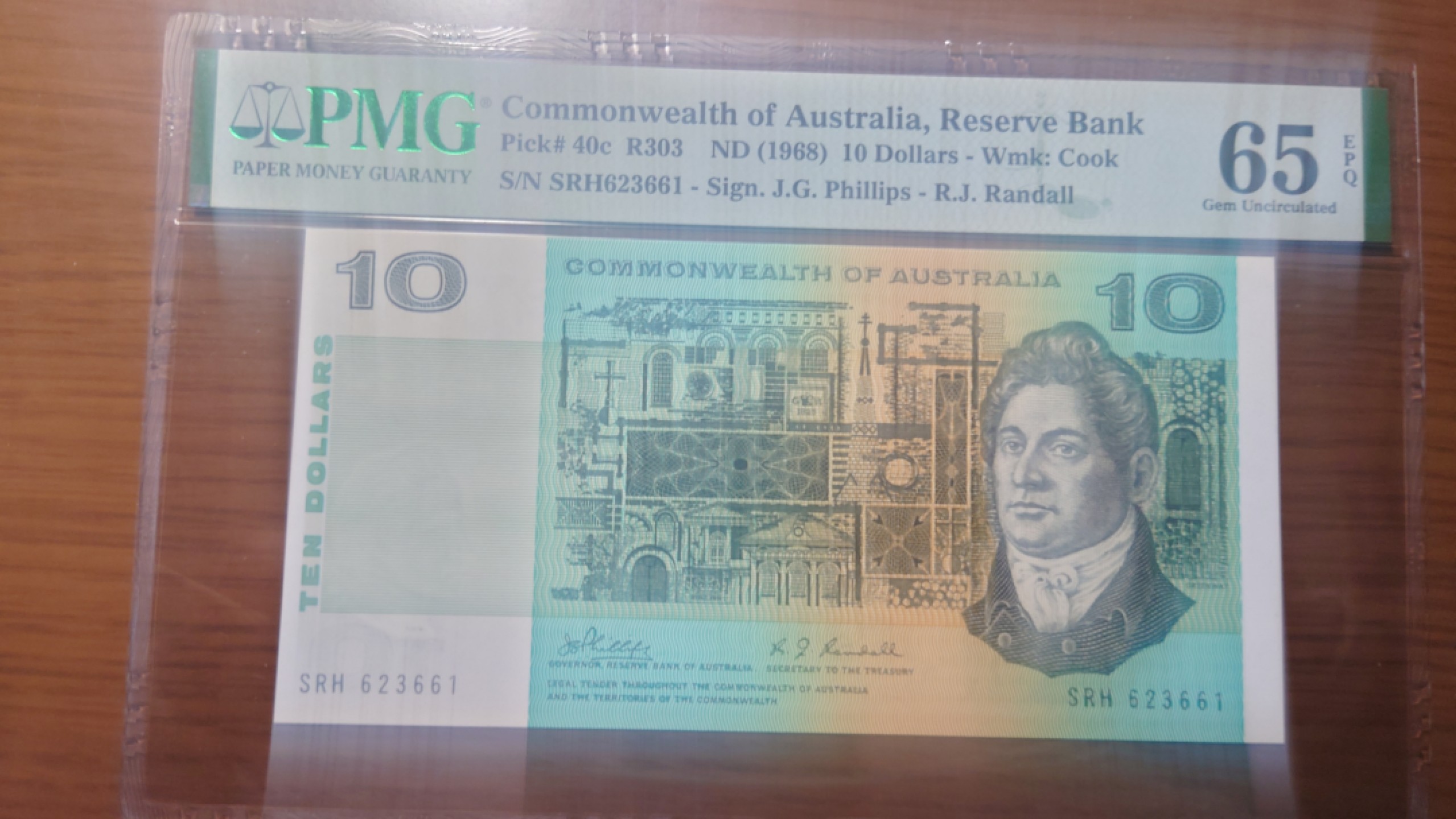 【世界钱币收藏】精选微拍第54期暨2023年第一期 新出分部分精品上拍 1972年澳大利亚联邦版 10元 罕见 PMG65E