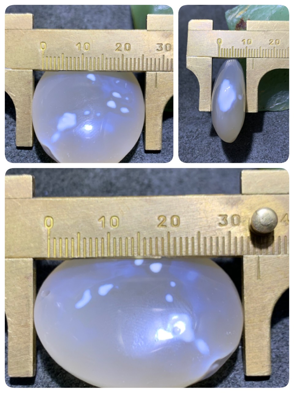 精美高玉化冰透俏色海洋玉髓原皮随形吊坠一个！