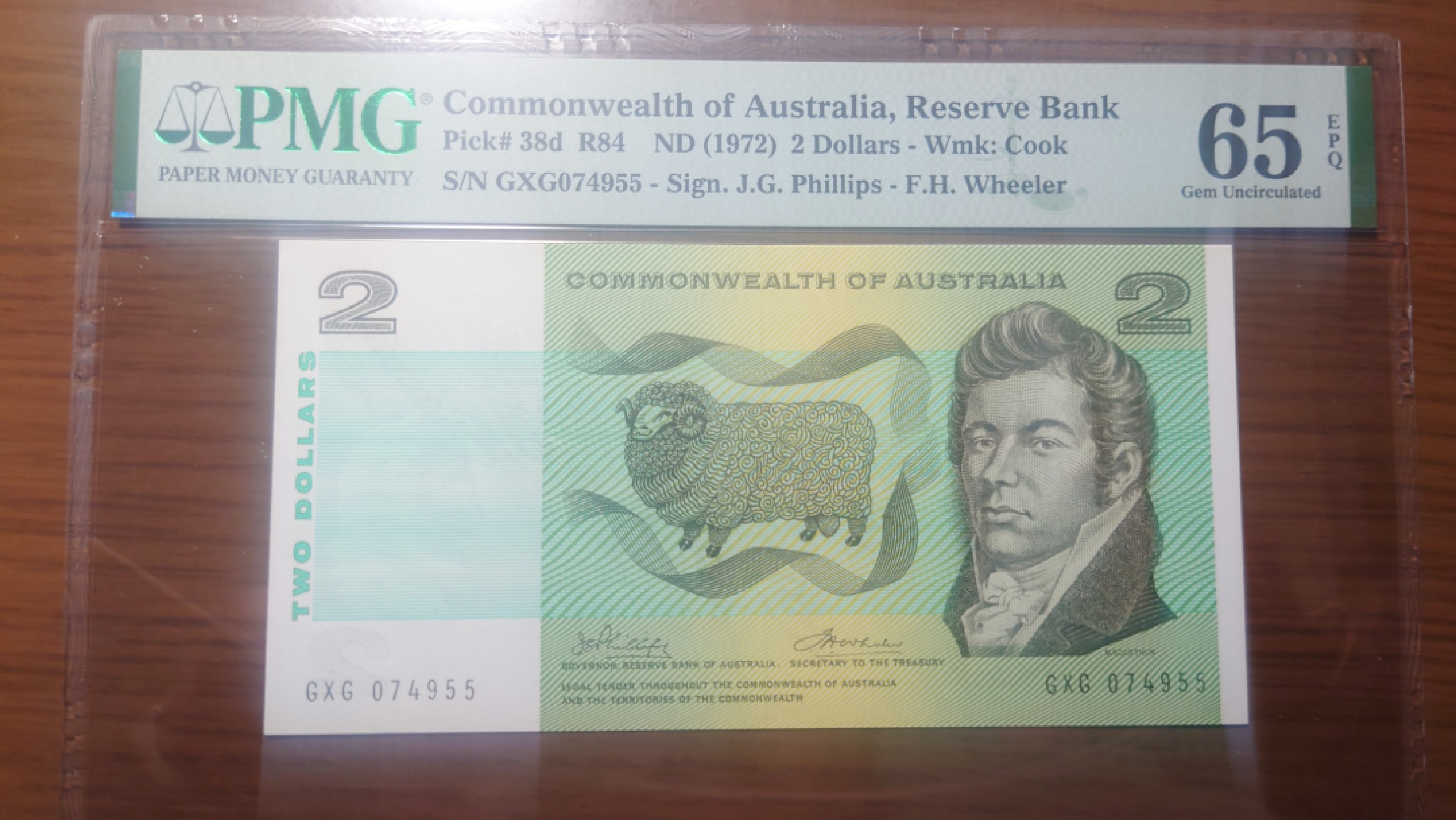 【世界钱币收藏】精选微拍第54期暨2023年第一期 新出分部分精品上拍 1972年澳大利亚联邦版 2元 罕见 PMG65E