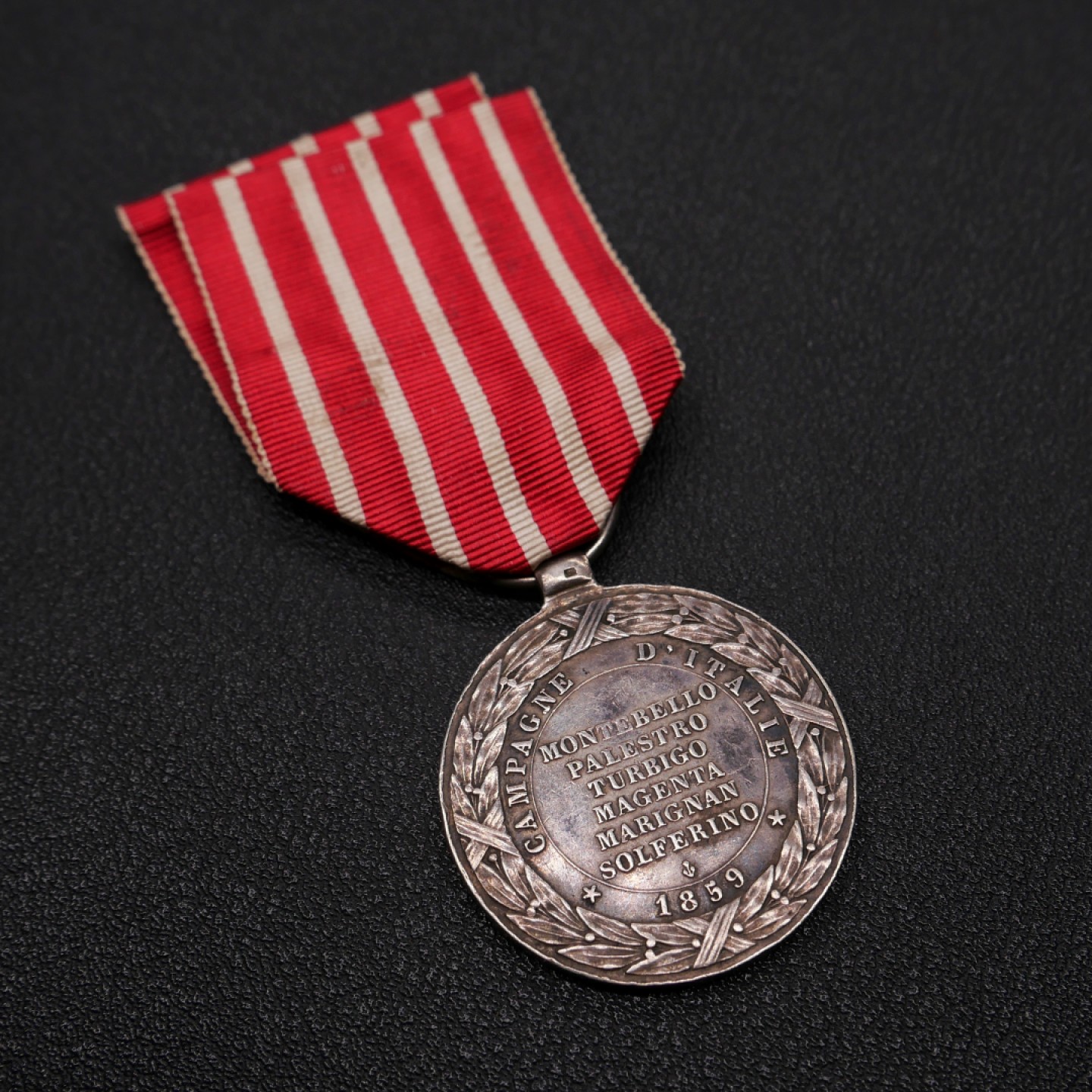 勋章奖章交易所2023年元旦拍卖 法国意大利战役奖章，1859年设立，银质。