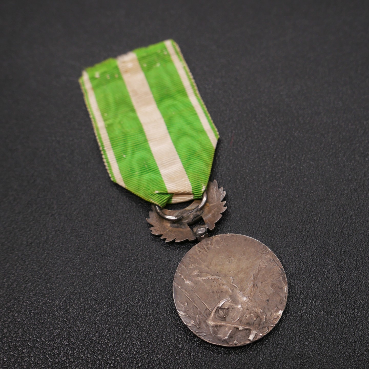 勋章奖章交易所2023年元旦拍卖 法国摩洛哥战役奖章，950银质带标