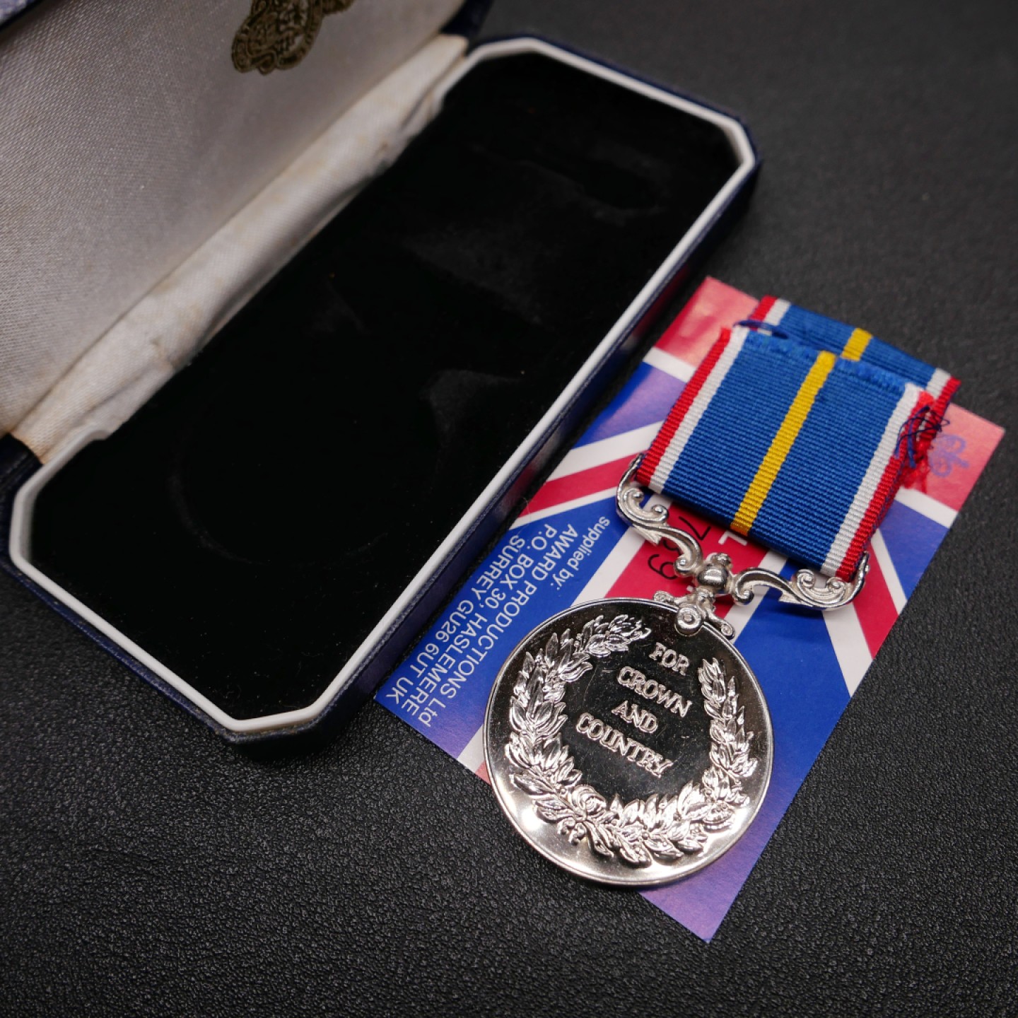 勋章奖章交易所2023年元旦拍卖 英国国家服役奖章，原盒带证。