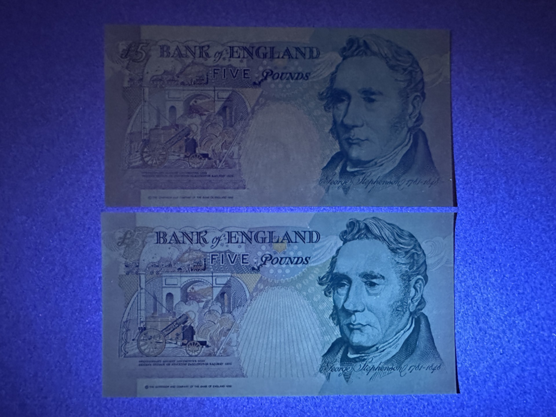 《张总收藏》85期——外币精品 英格兰5镑2张 UNC E序列 不同版本不同签名2张