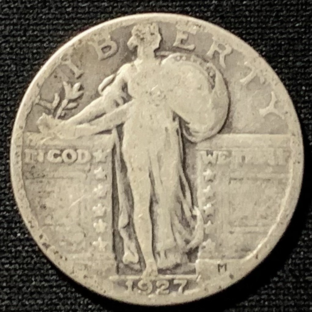 紫瑗钱币——第251期拍卖 美国 1927年 飞鹰 25美分 6.25克 0.9银