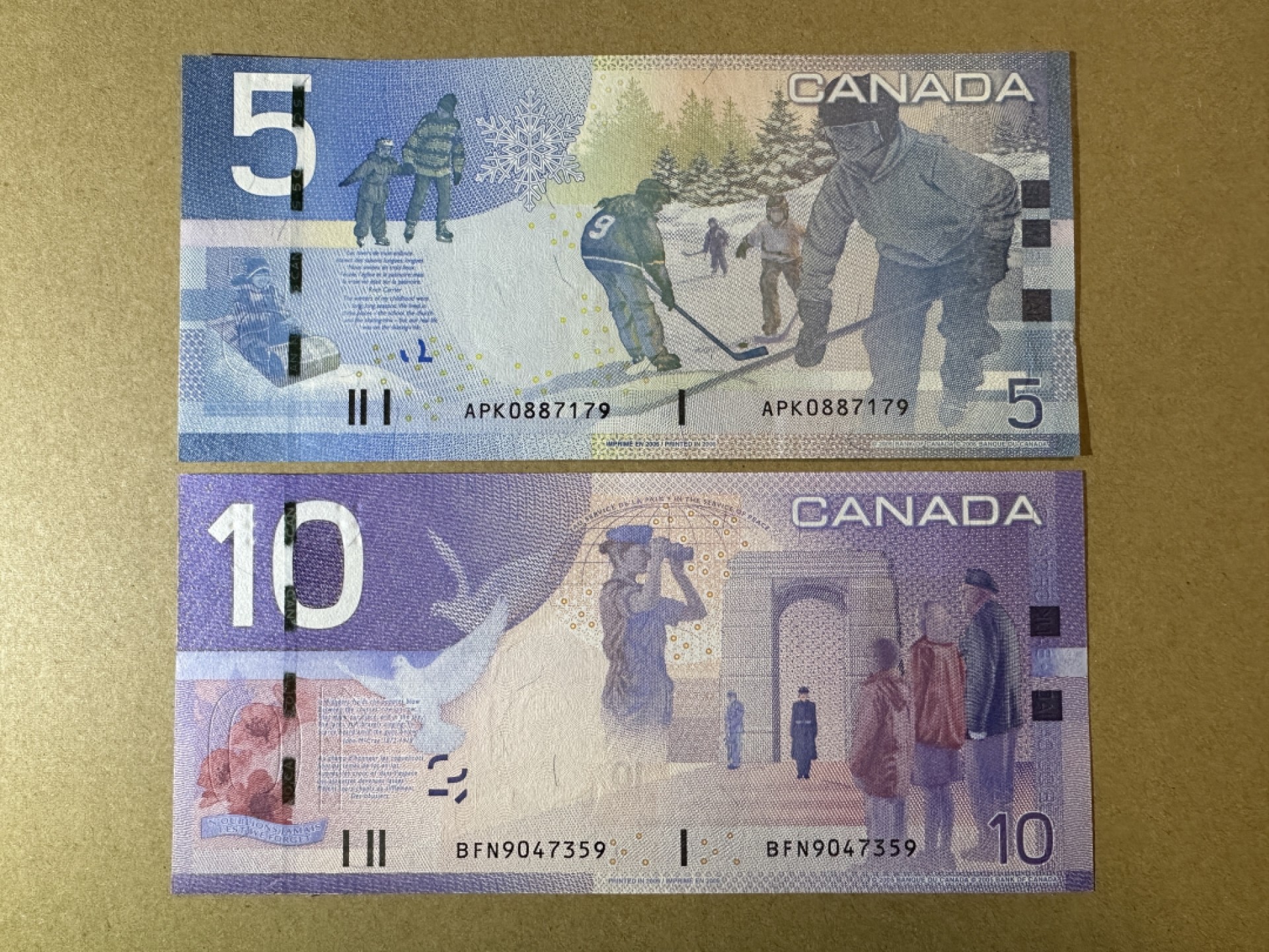 《张总收藏》85期——外币精品 加拿大5、10加元2张 UNC 2006年旅行版