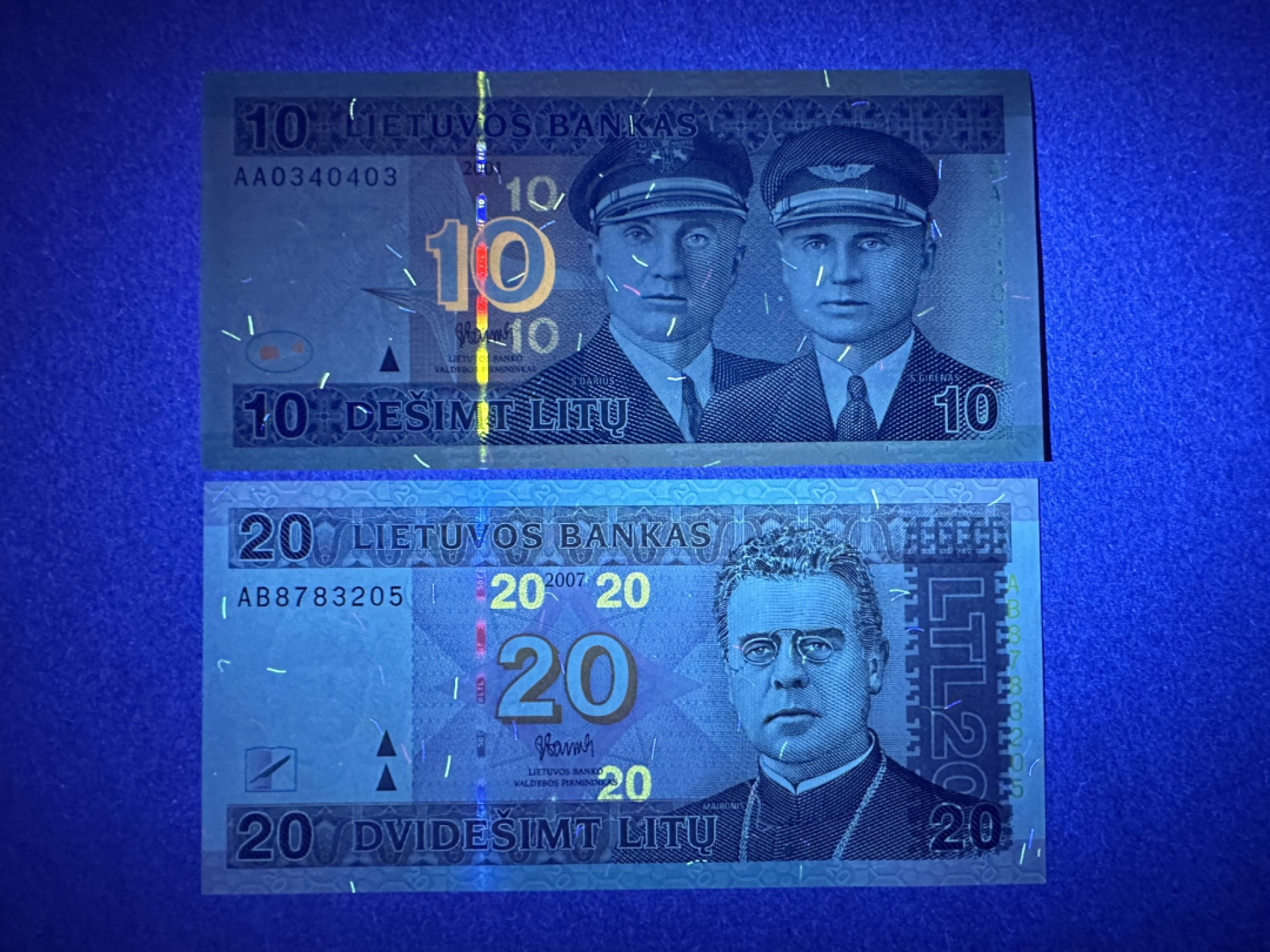《张总收藏》85期——外币精品 立陶宛10、20立特2张 UNC